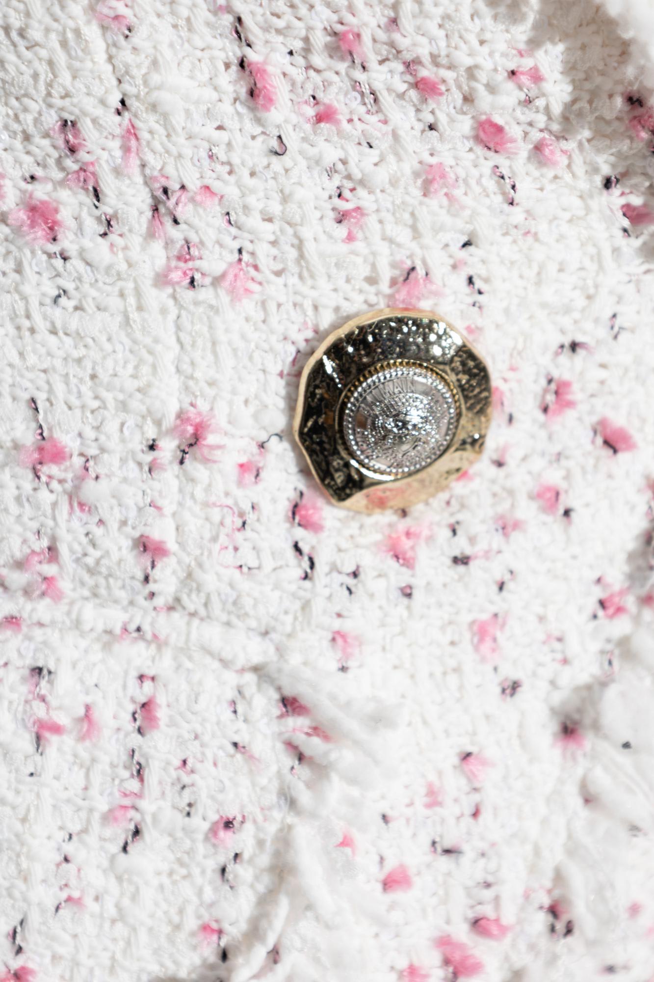 Balmain Tweed Blazer In White