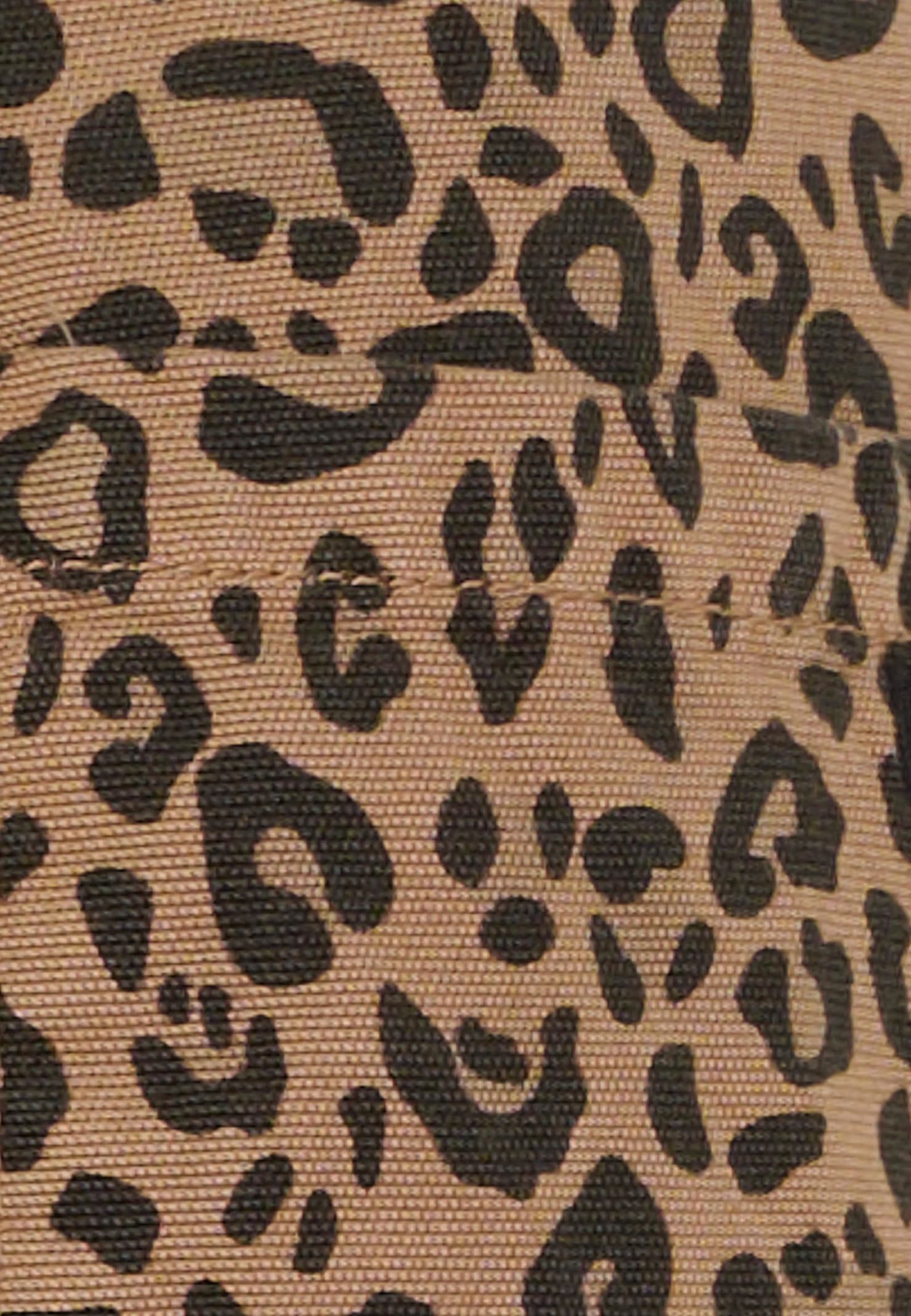 Msgm Beige Trousers For Girl With Logo And Spotted Print In Animal Print