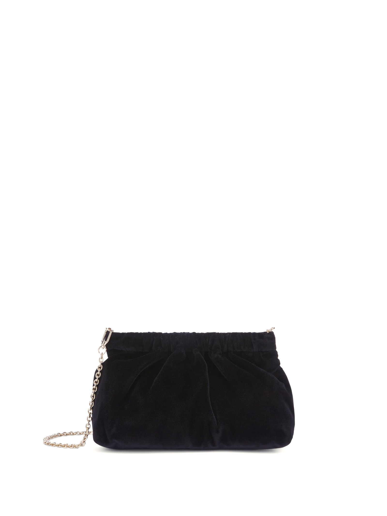 Shop Furla Black Clutch With Chain Shoulder Strap In Nero