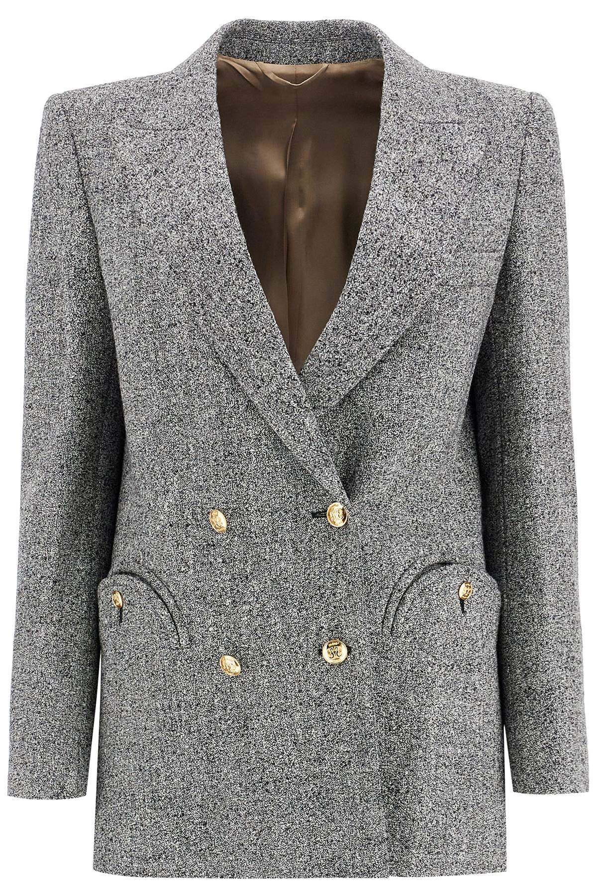 Shop Blazé Milano Everyday Secret Blazer In Al In Pepper (grey)