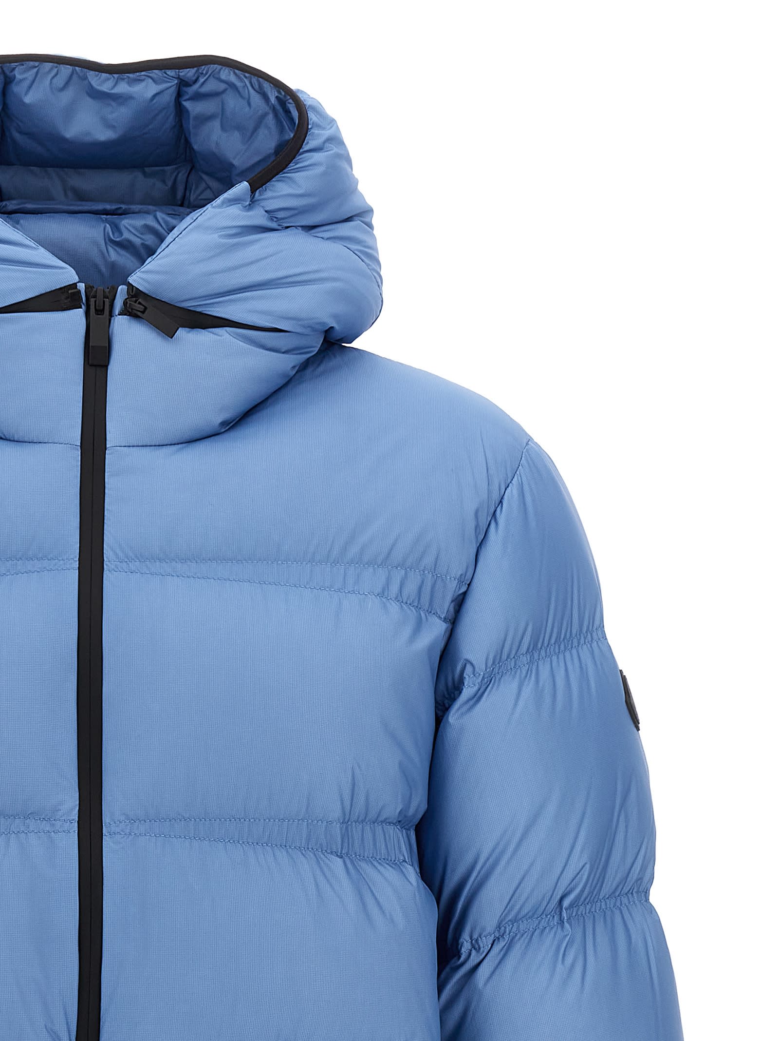 Shop Moncler Masac Down Jacket In Light Blue