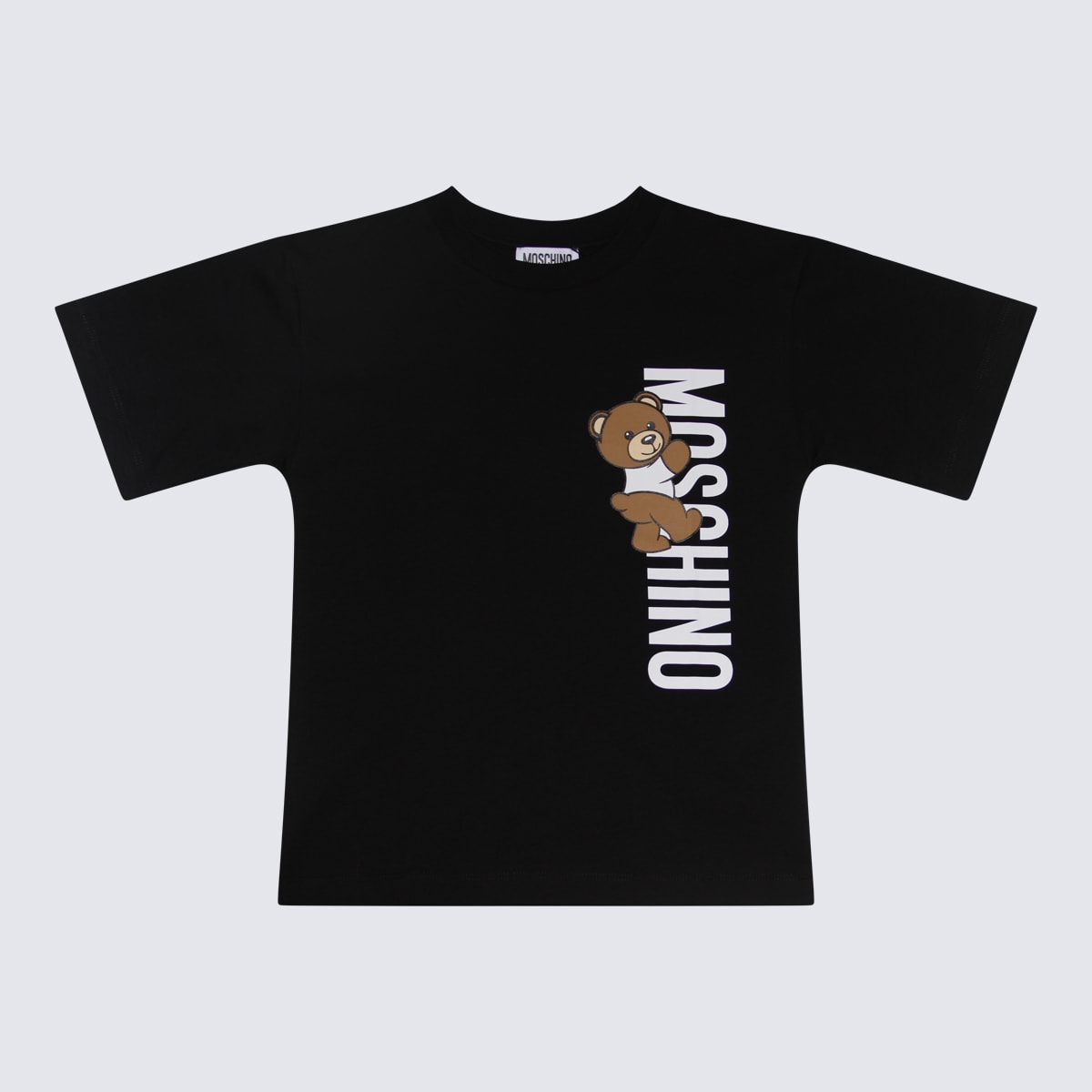 Shop Moschino Black Cotton T-shirt In Nero