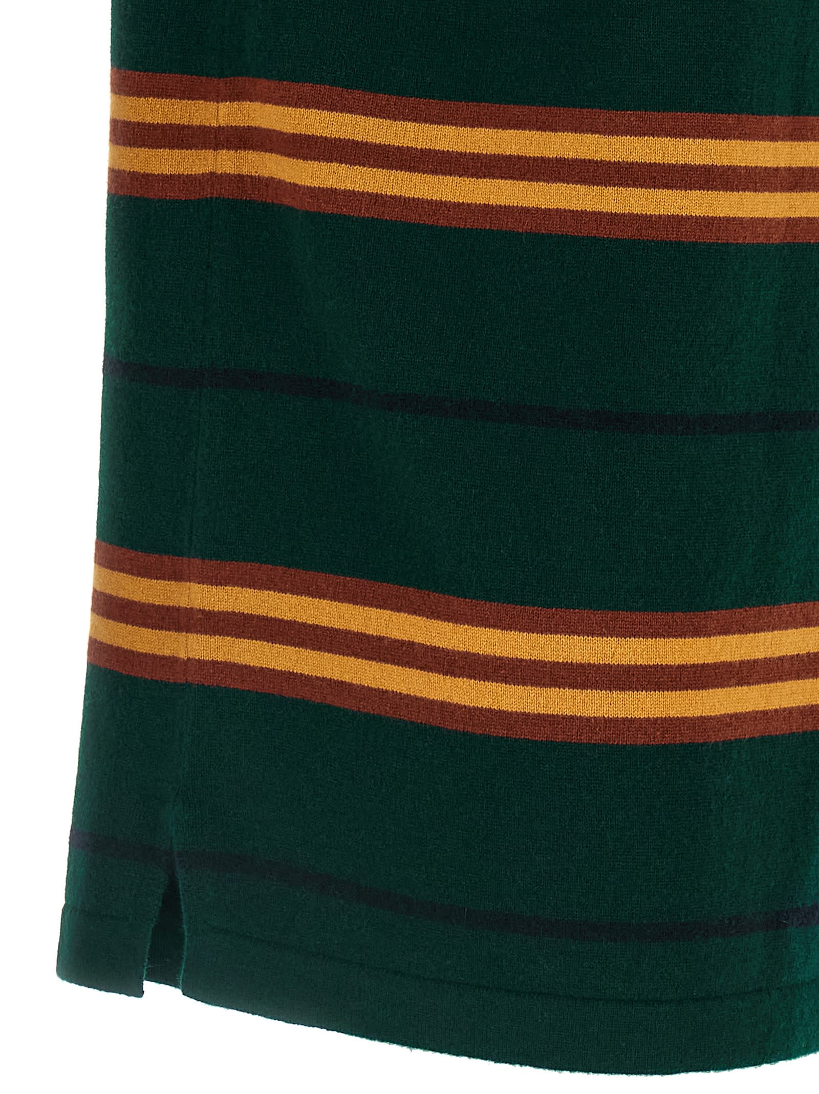 Guest In Residence Striped Rugby Sweater With Classic Collar And Luxurious Cashmere In Multi