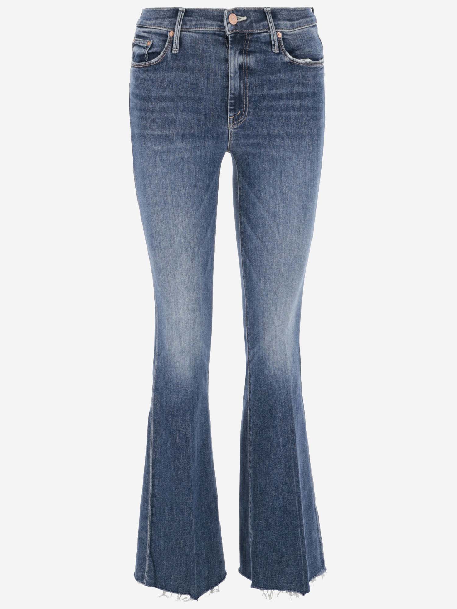 Mother Cotton Blend Denim Flared Jeans