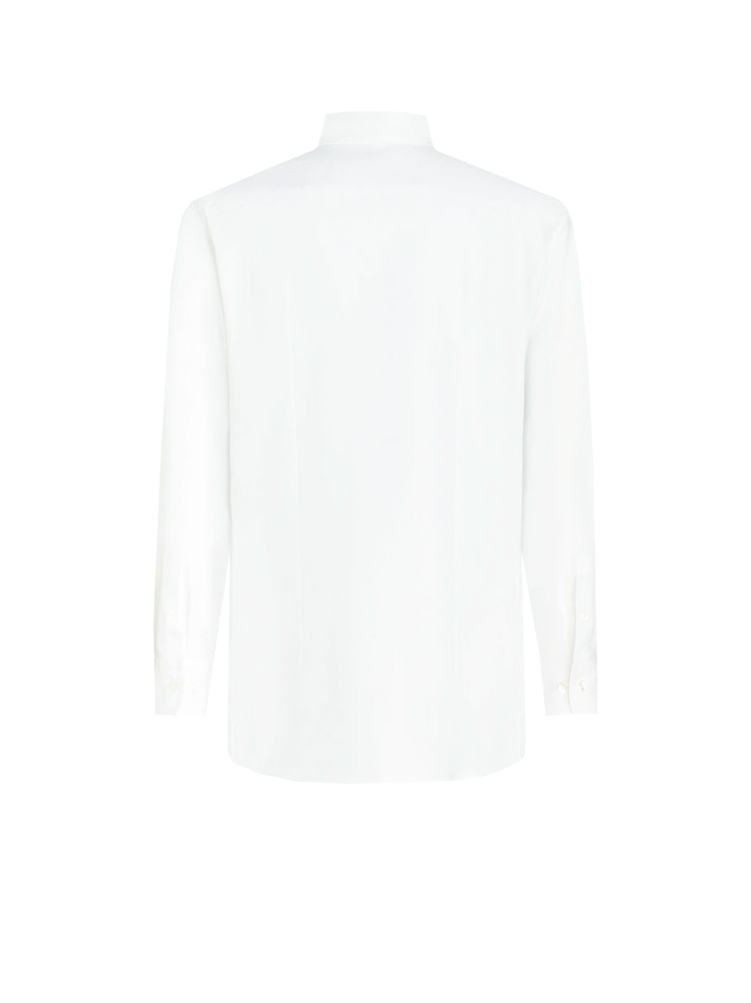 Etro Plain Cotton Shirt In White