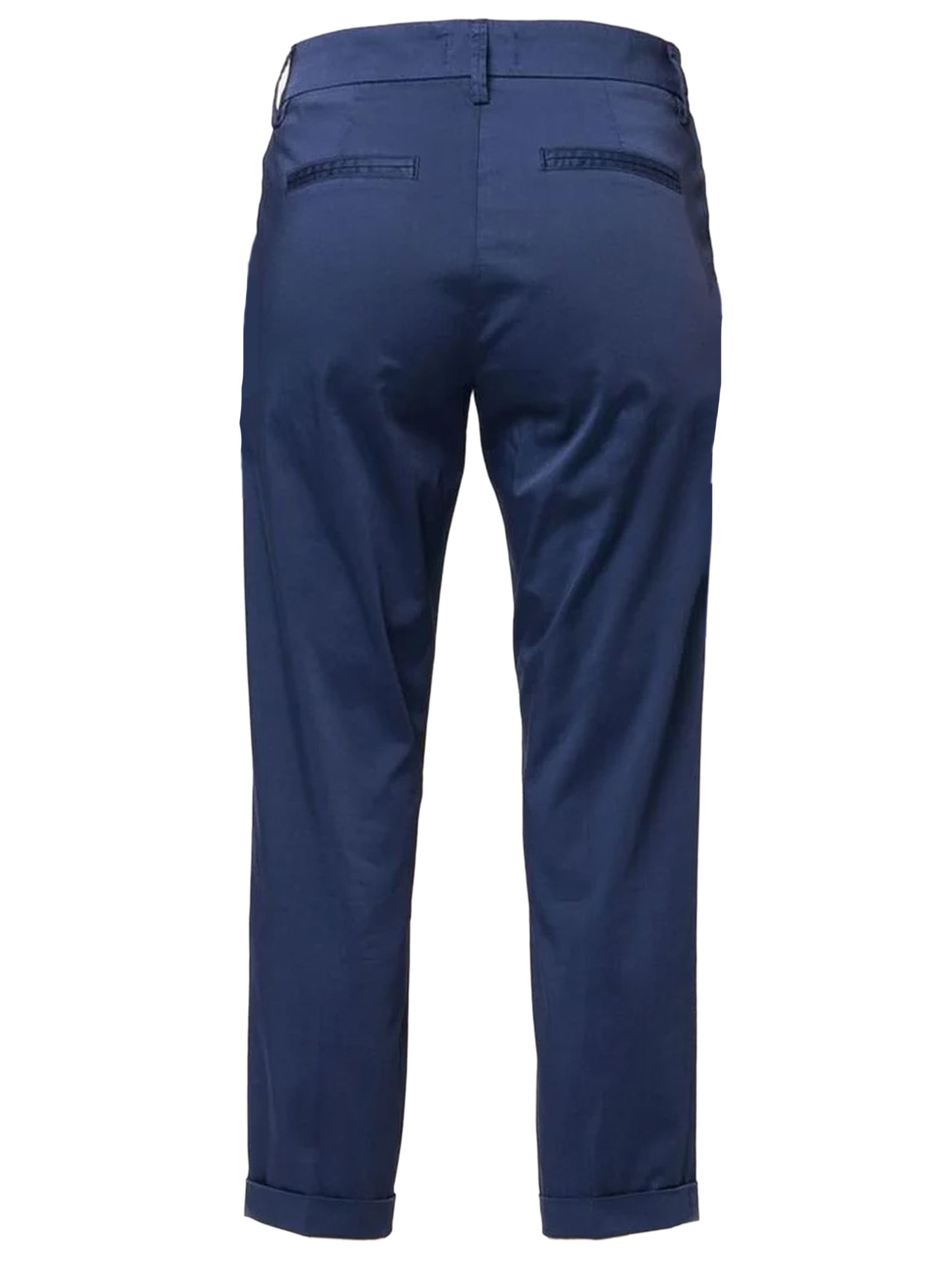 Shop Fay Blue Stretch-cotton Trousers