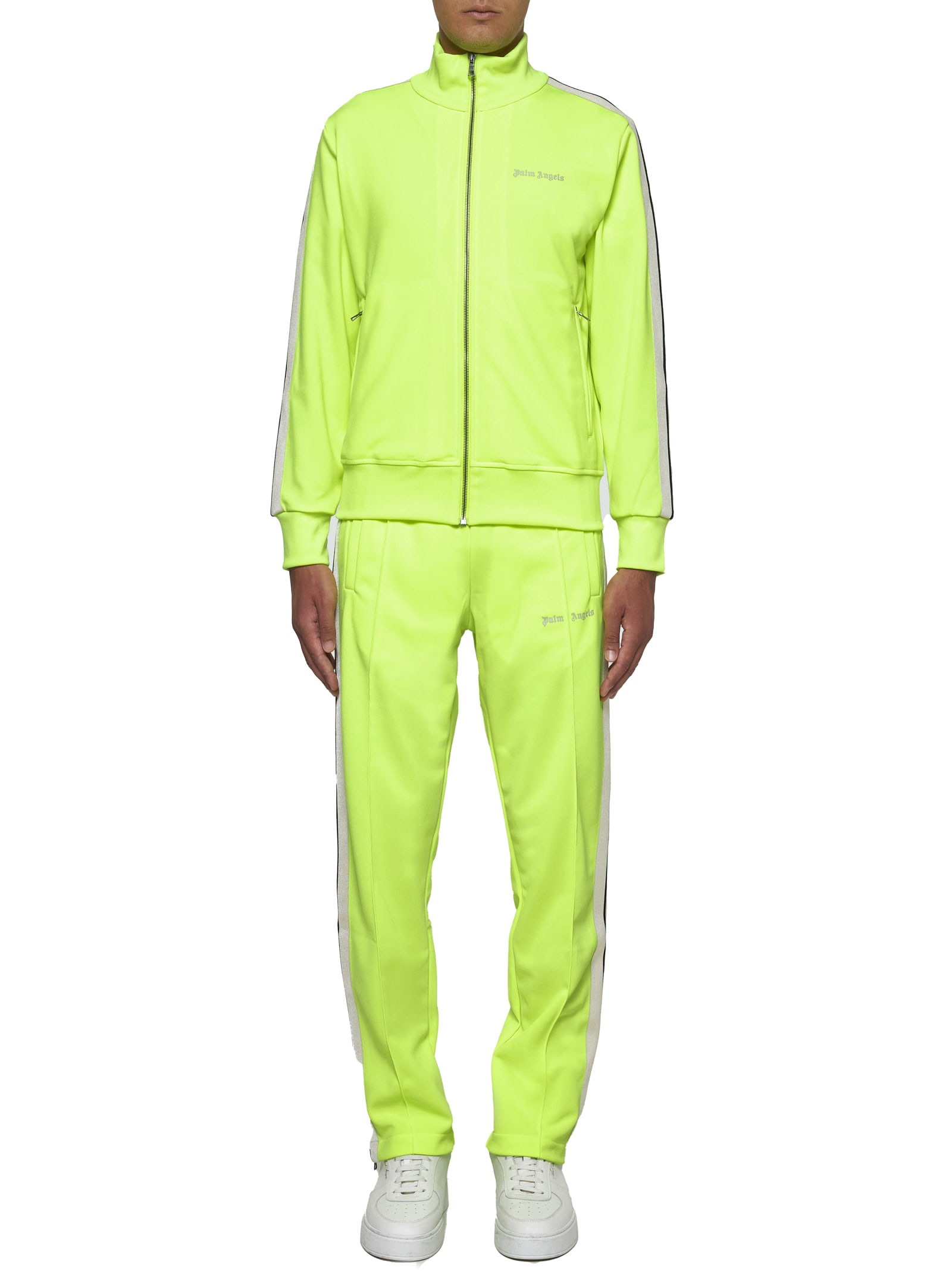 Shop Palm Angels Pants In Yellow Fluo