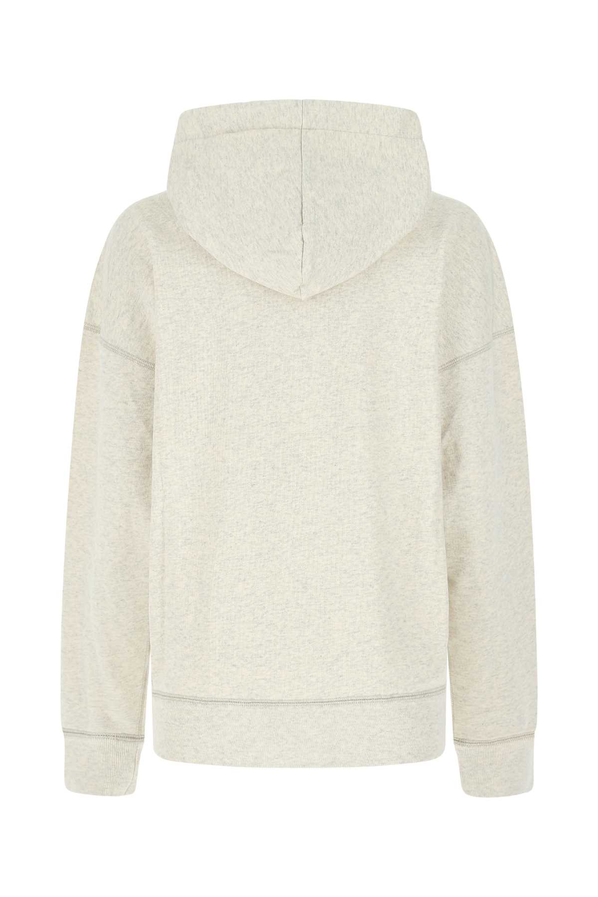 Marant Etoile Melange Sand Cotton Blend Mansel Sweatshirt In White