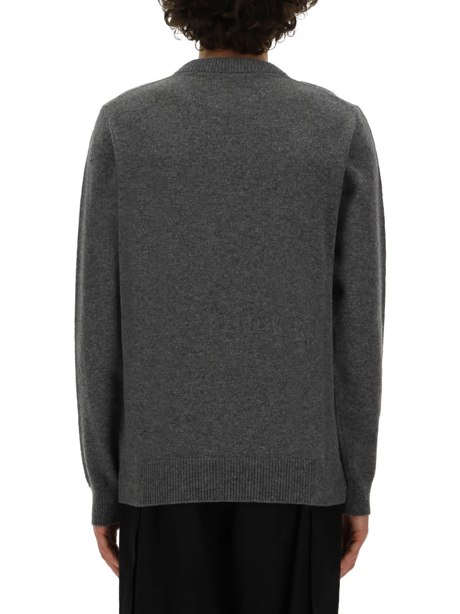 Shop Jil Sander V-neck Scon Shirt In Grey