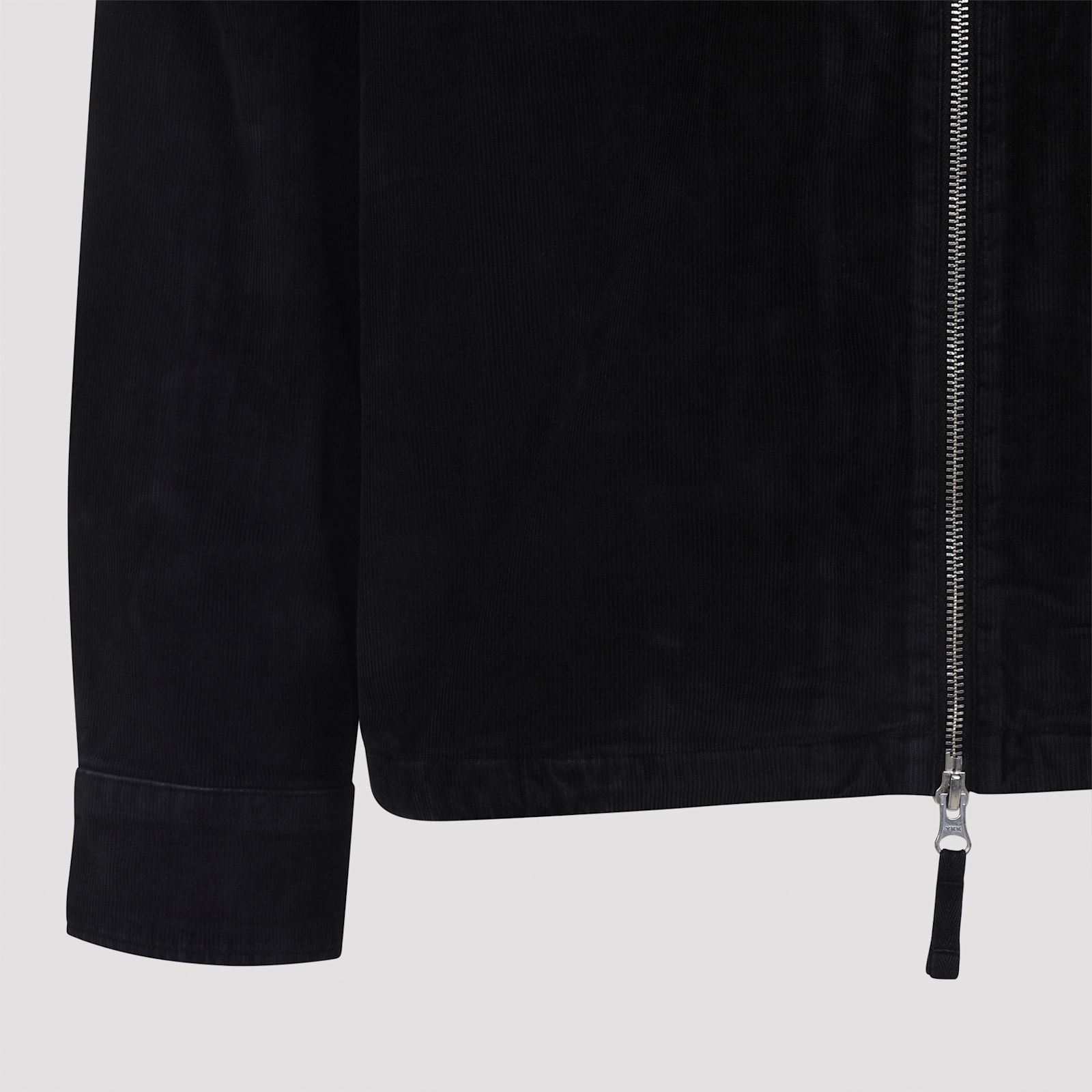 C.p. Company Signature Lens Corduroy Overshirt In Black