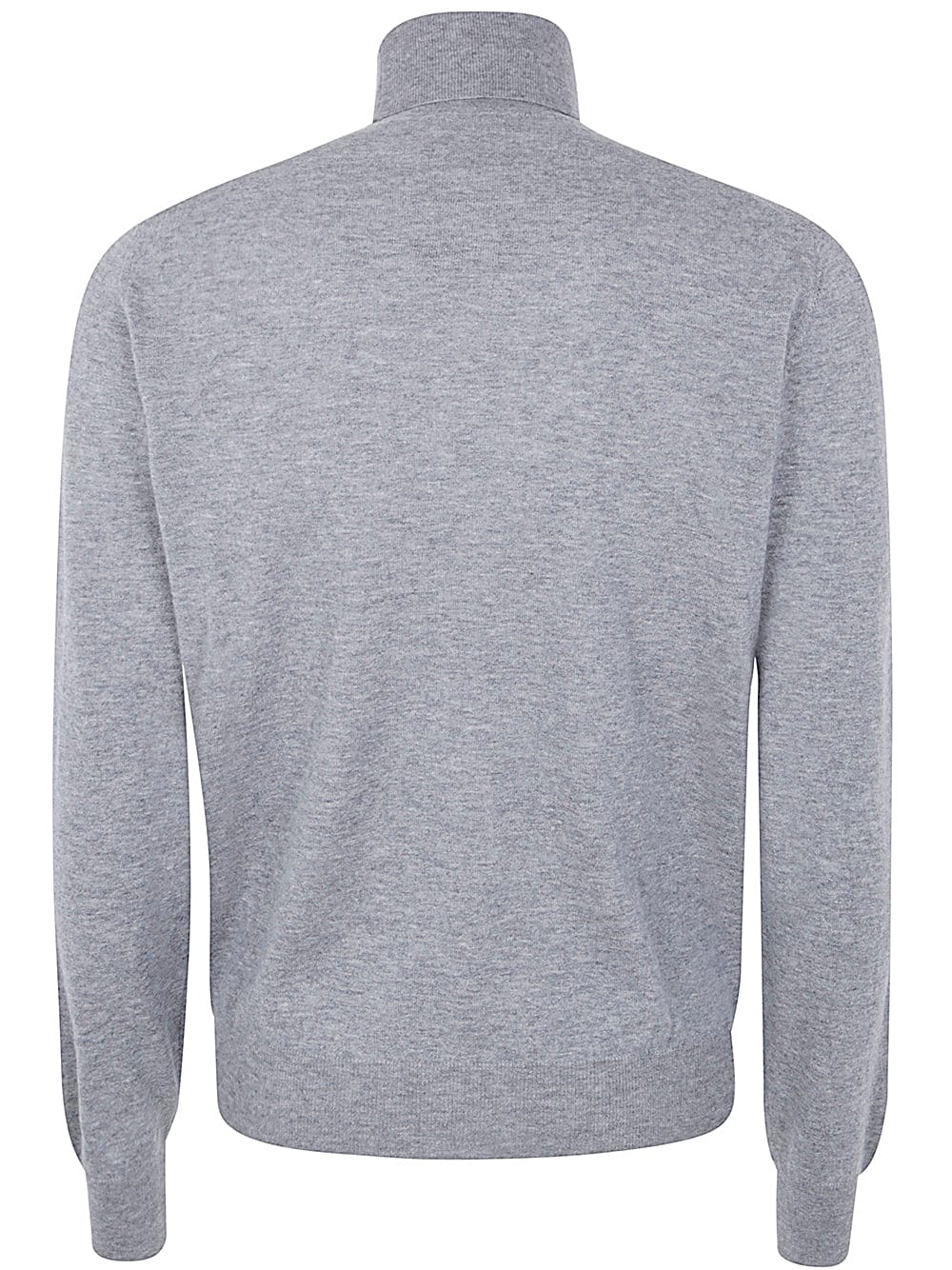 Shop Filippo De Laurentiis Long Sleeves Cashmere Wool Turtleneck In Grey