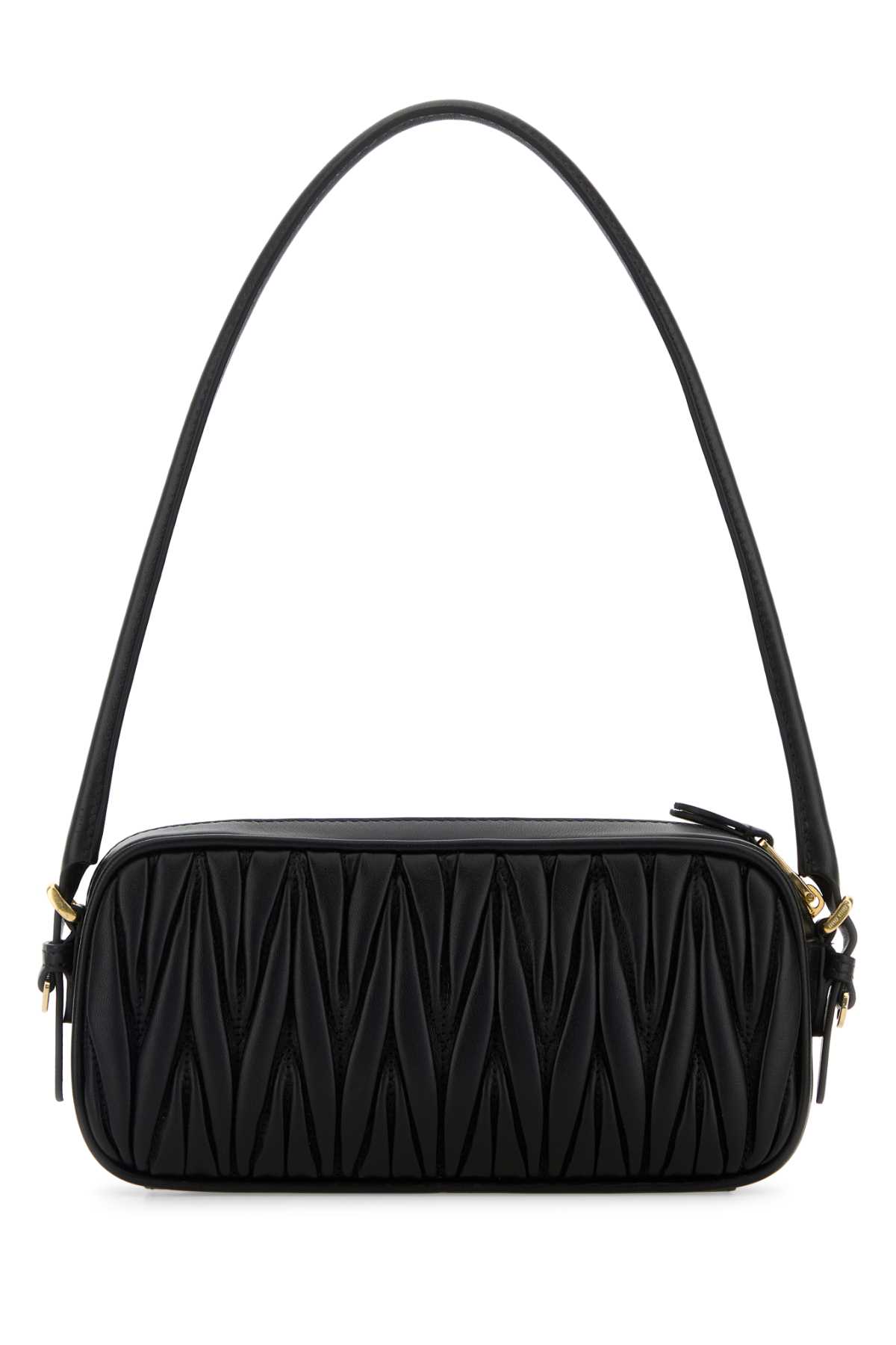Miu Miu Black Leather Shoulder Bag In Black