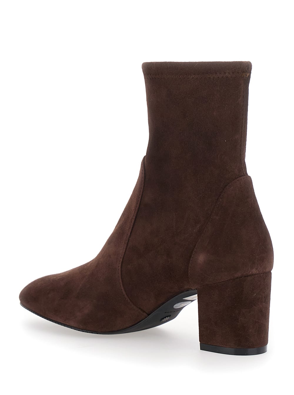 Stuart Weitzman Yuliana Brown Ankle Boots With Medium Block Heel In Ecoleather Woman