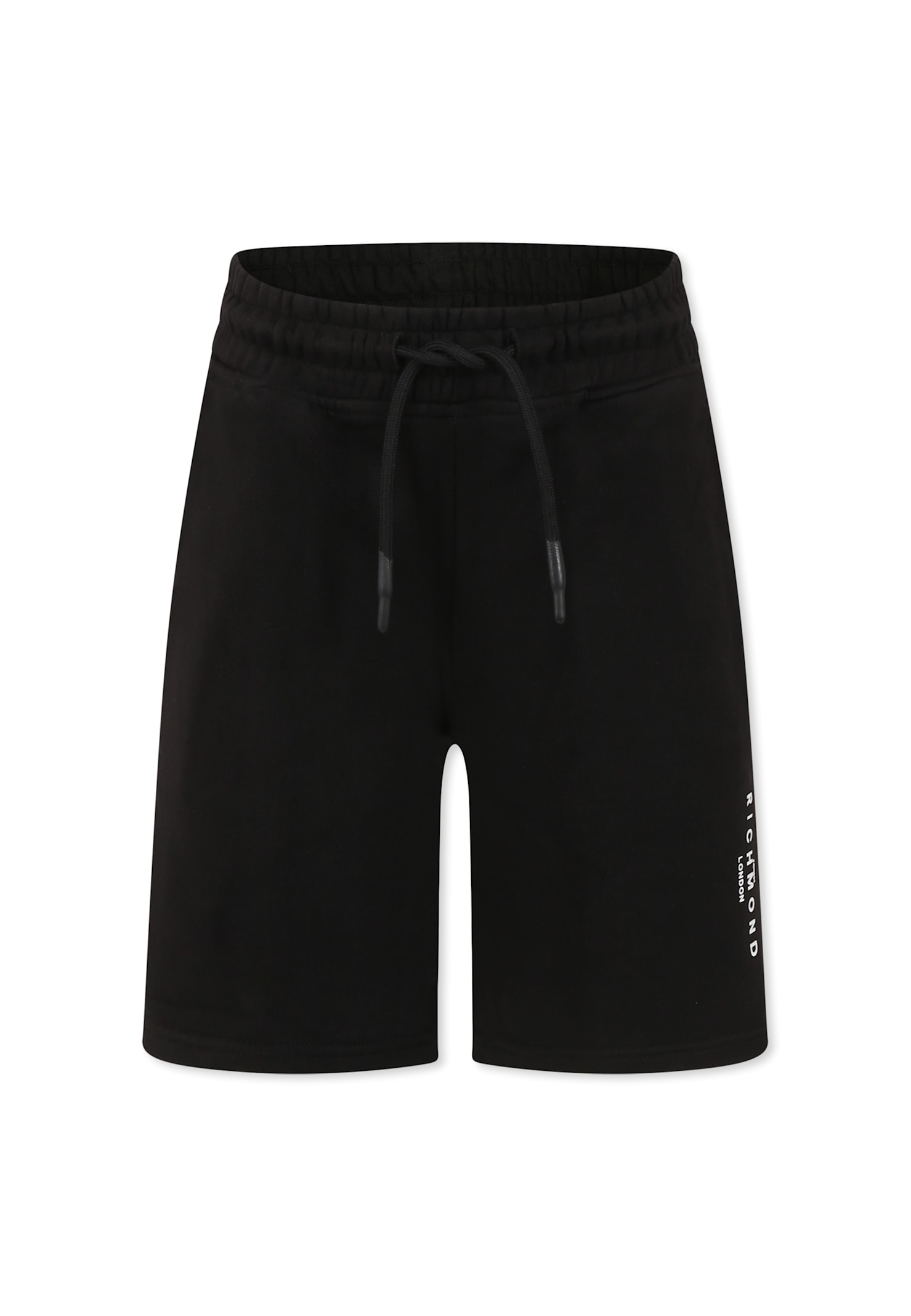 Richmond Black Short For Boy With Logo In Black