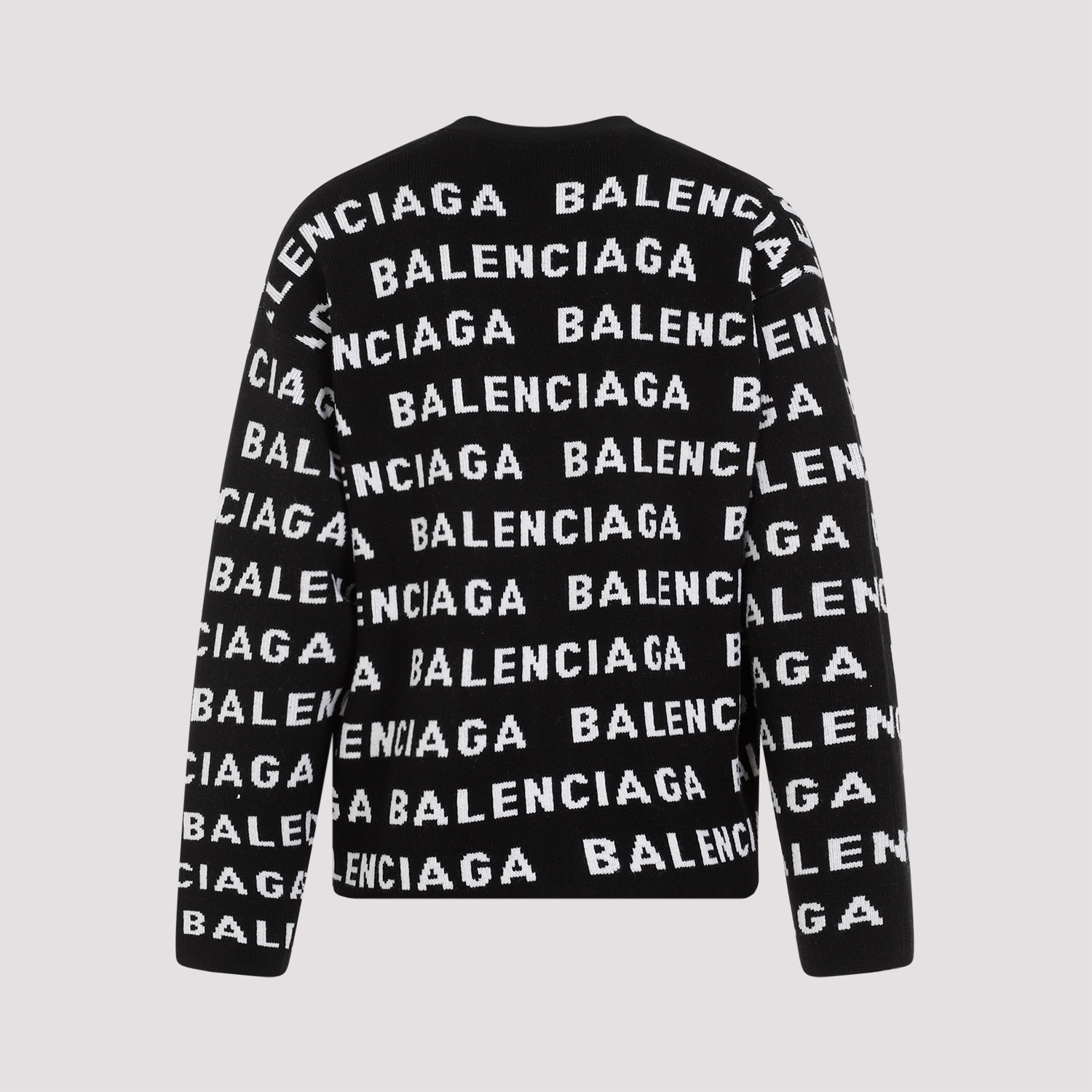 Shop Balenciaga Cardigan In Black White