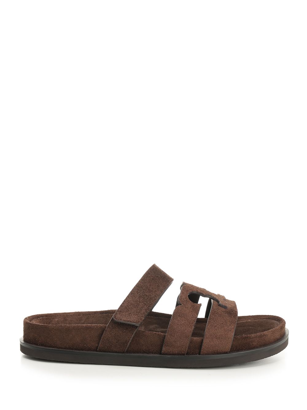 Tory Burch Chocolate Suede Ines Slippers In Brown
