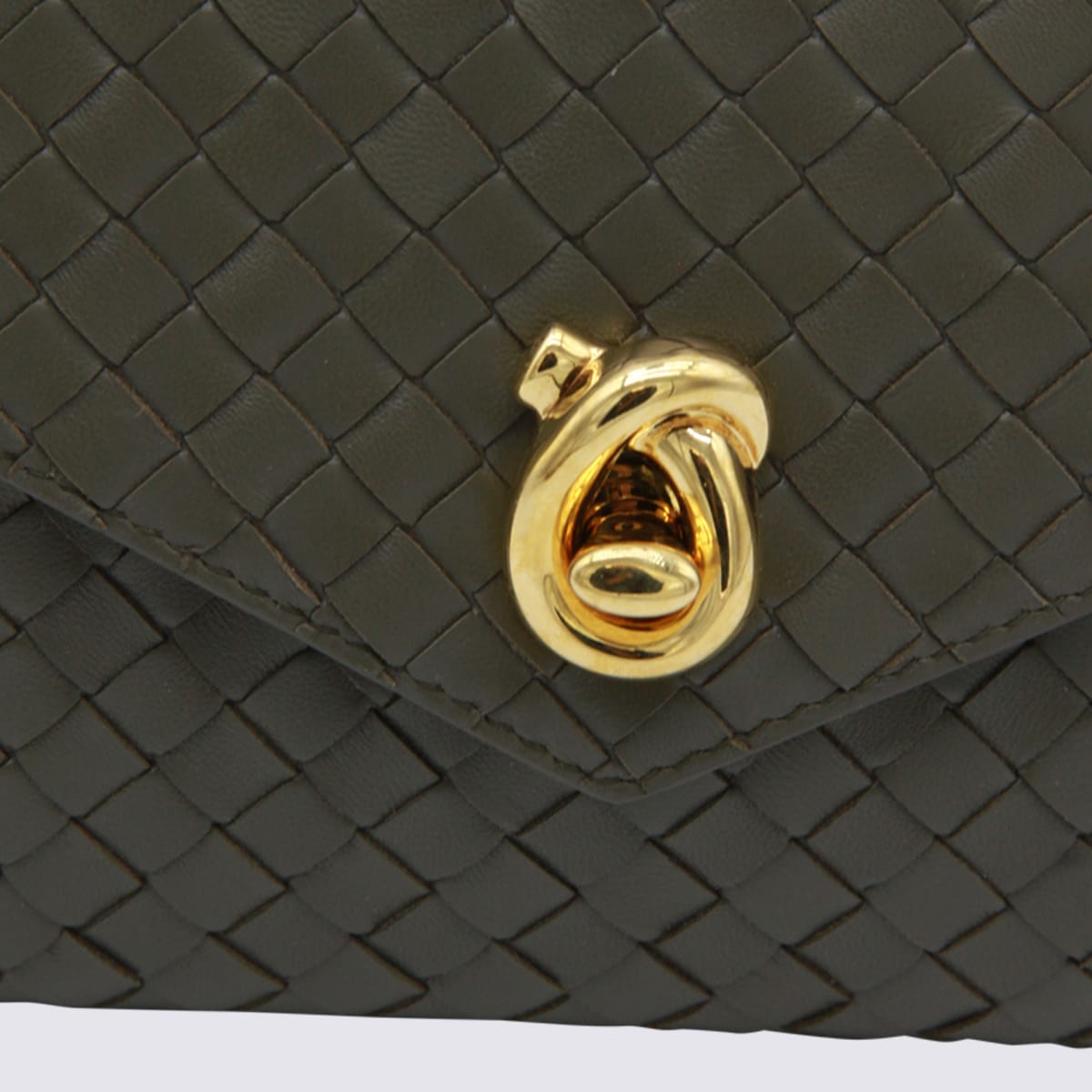 Bottega Veneta Women Knot Lock Cypress Coloured Bag In Green