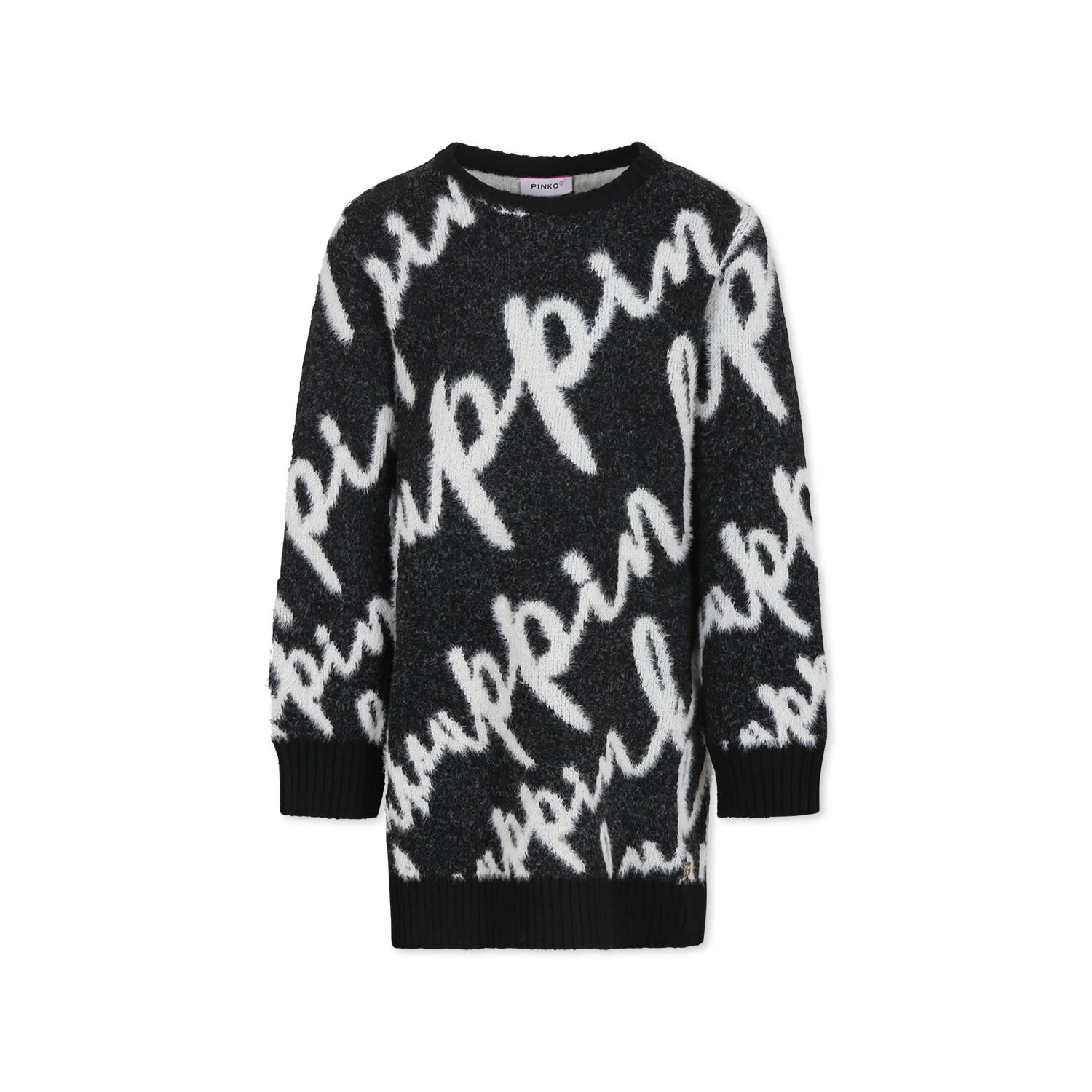 Pinko Dress Kids Color Black In Black