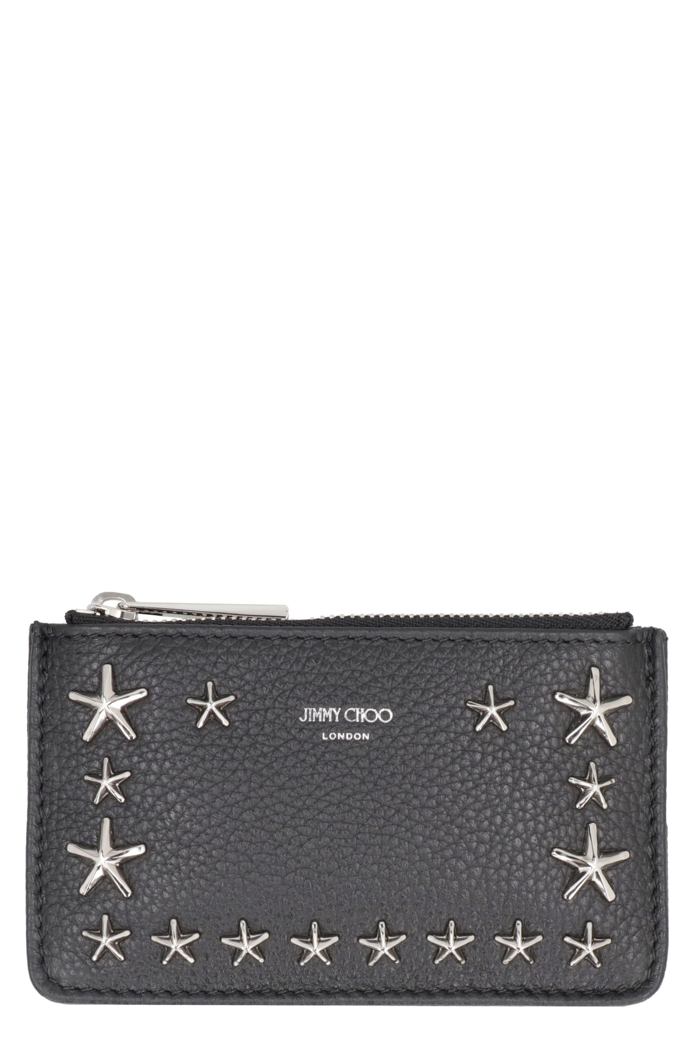 Jimmy Choo Nancy Leather Coin Purse Pouch In Black | ModeSens