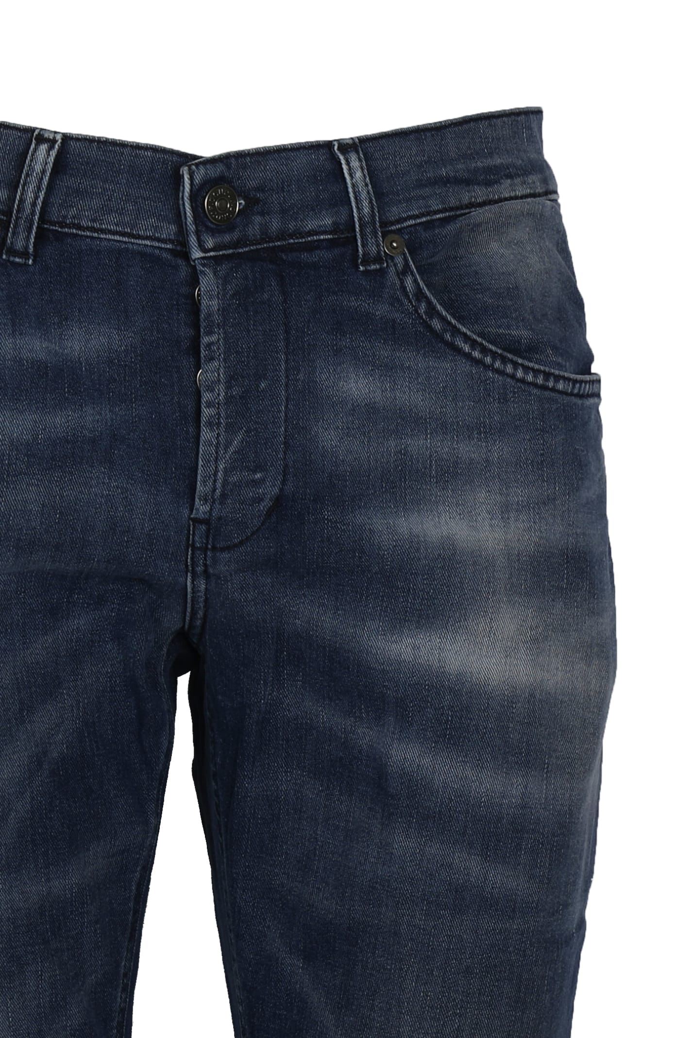 Shop Dondup Jeans George In Cotton In Blue