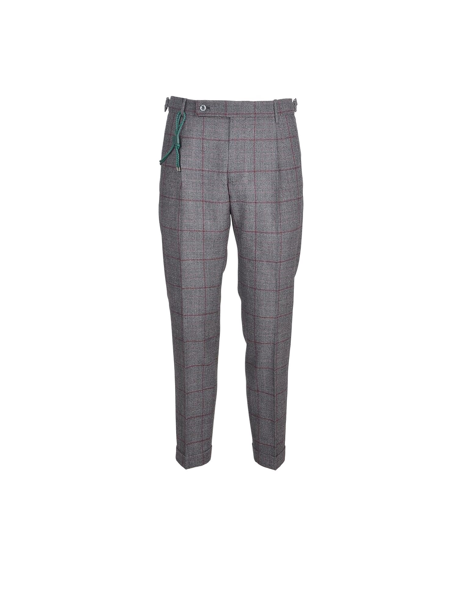 Berwich Mens Gray / Bordeaux Pants
