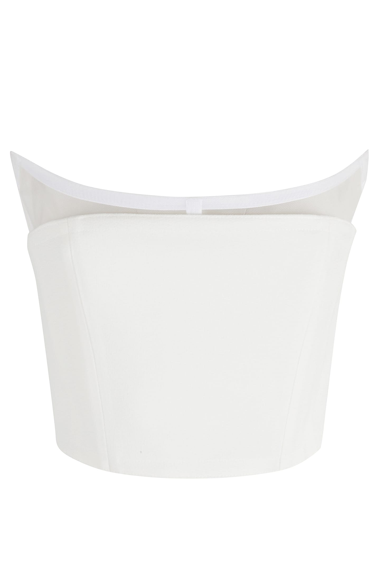 Blumarine Strapless Corset Top In White