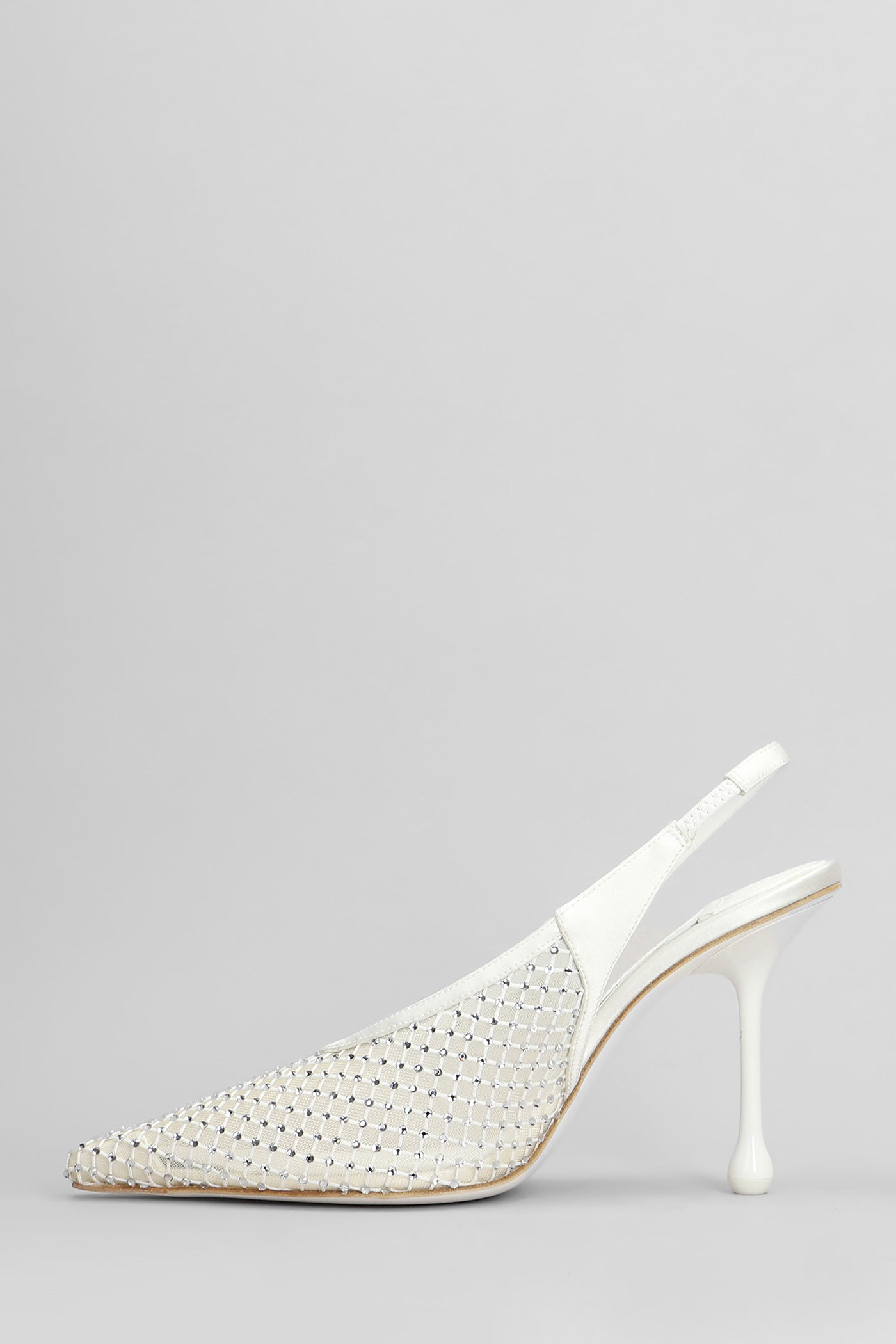 Jimmy Choo Isa 985 Pumps In White Leather In White
