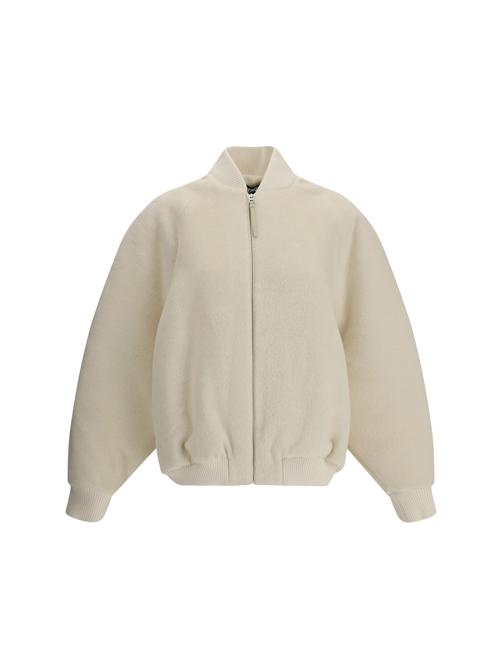 Jacquemus The Le Blouson Pilu Jacket In White Alpaca Wool In White
