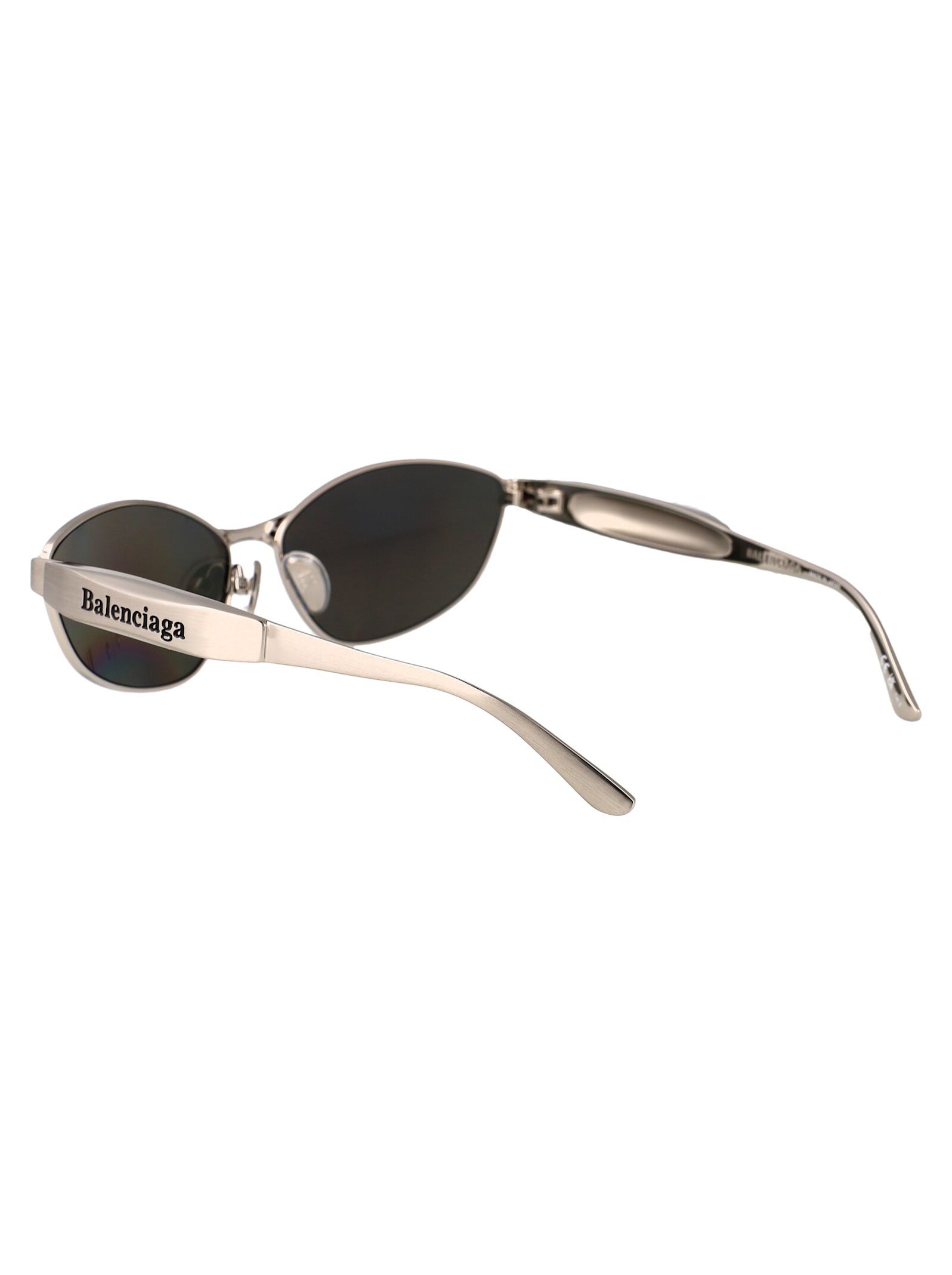 Balenciaga Grey Cat Eye Ladies Sunglasses Bb0335s 001 65 In Silver-silver-silver