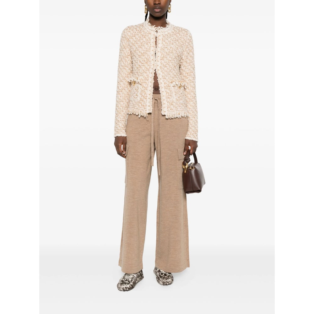Fabiana Filippi Bicolor Tweed Boucle Jacket In Neutral
