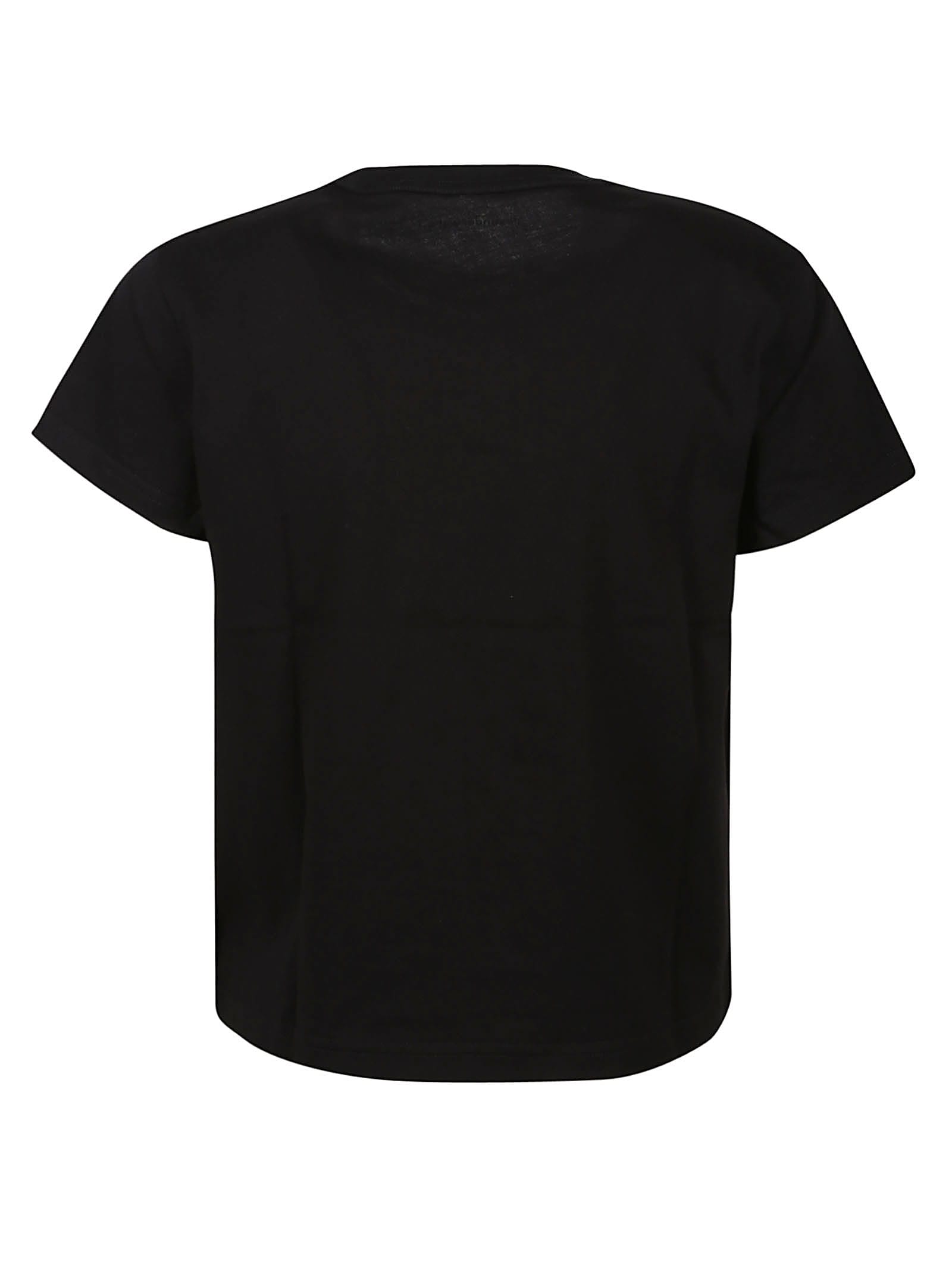 Shop Alexander Wang Round Neck Logo Shrunk T-shirt In Black