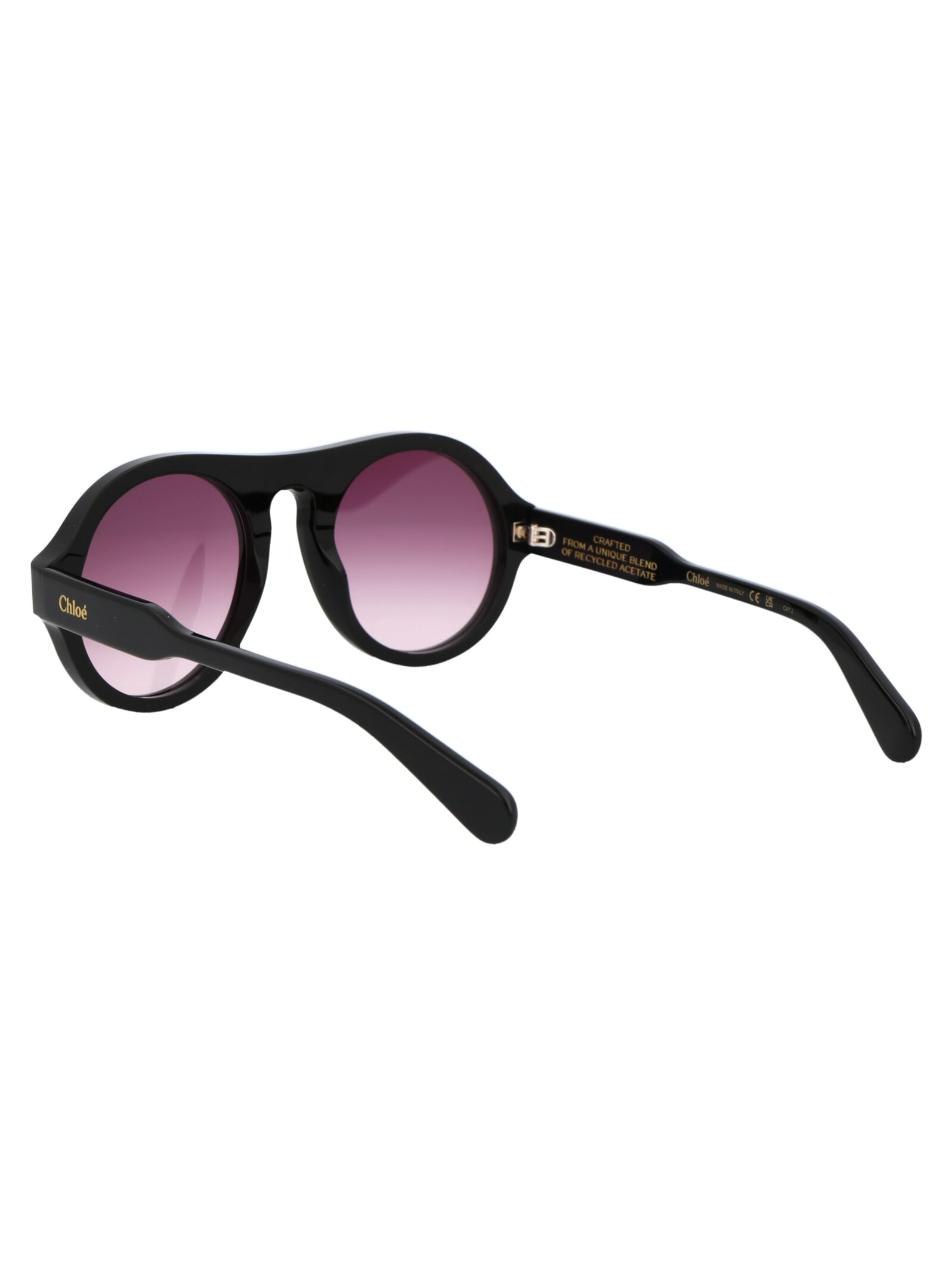 Shop Chloé Ch0151s Sunglasses In 001 Black Black Red