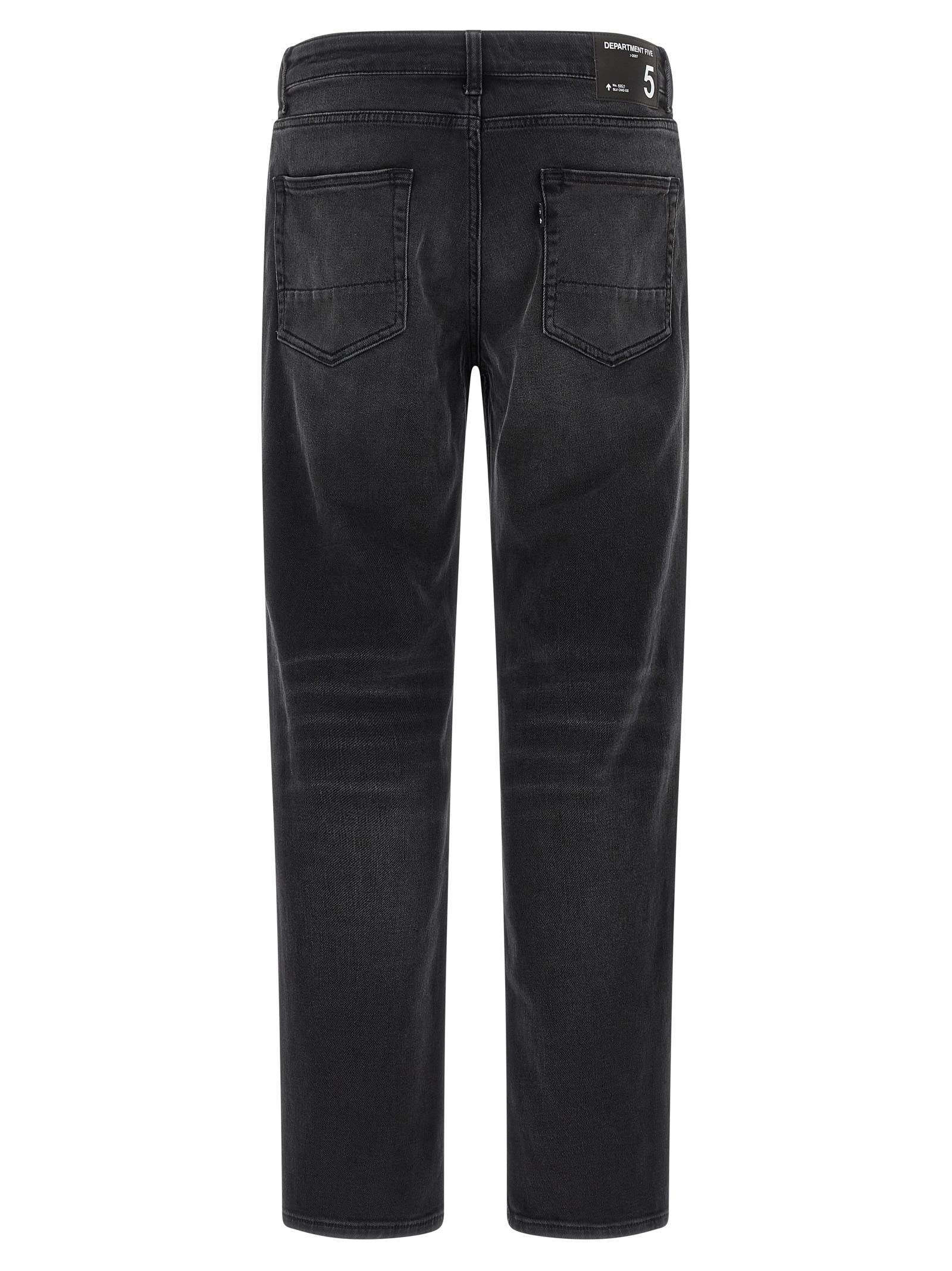 Department Five Stretch Cotton Denim Jeans With Straight Leg In Black