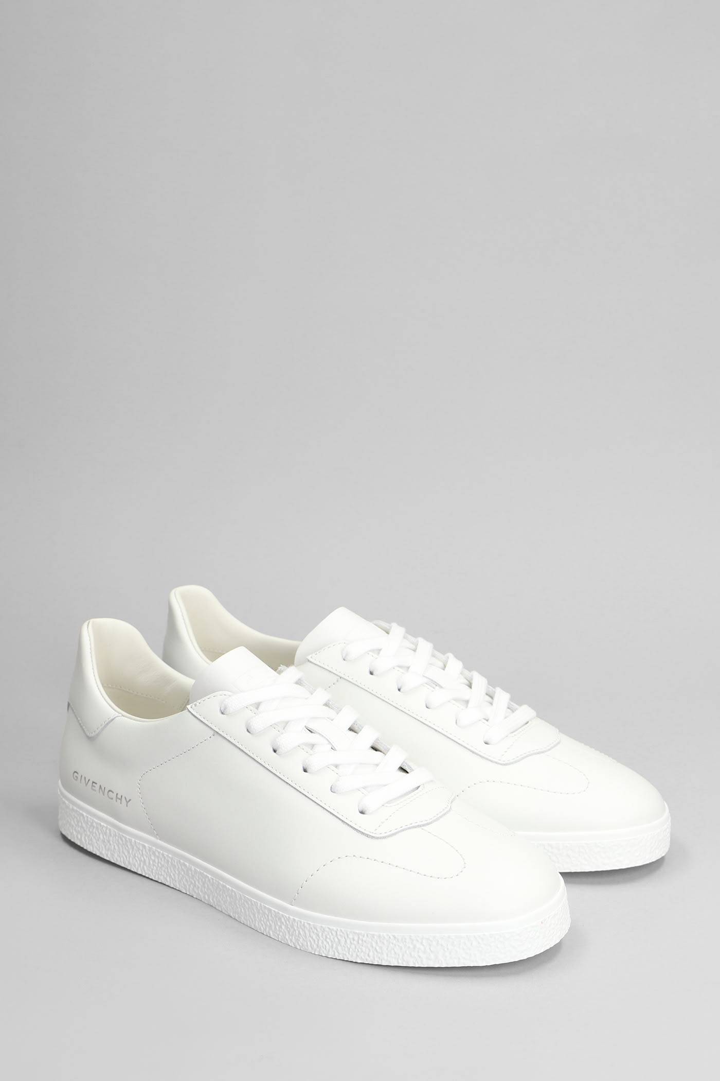 Shop Givenchy Town Sneakers In White Leather
