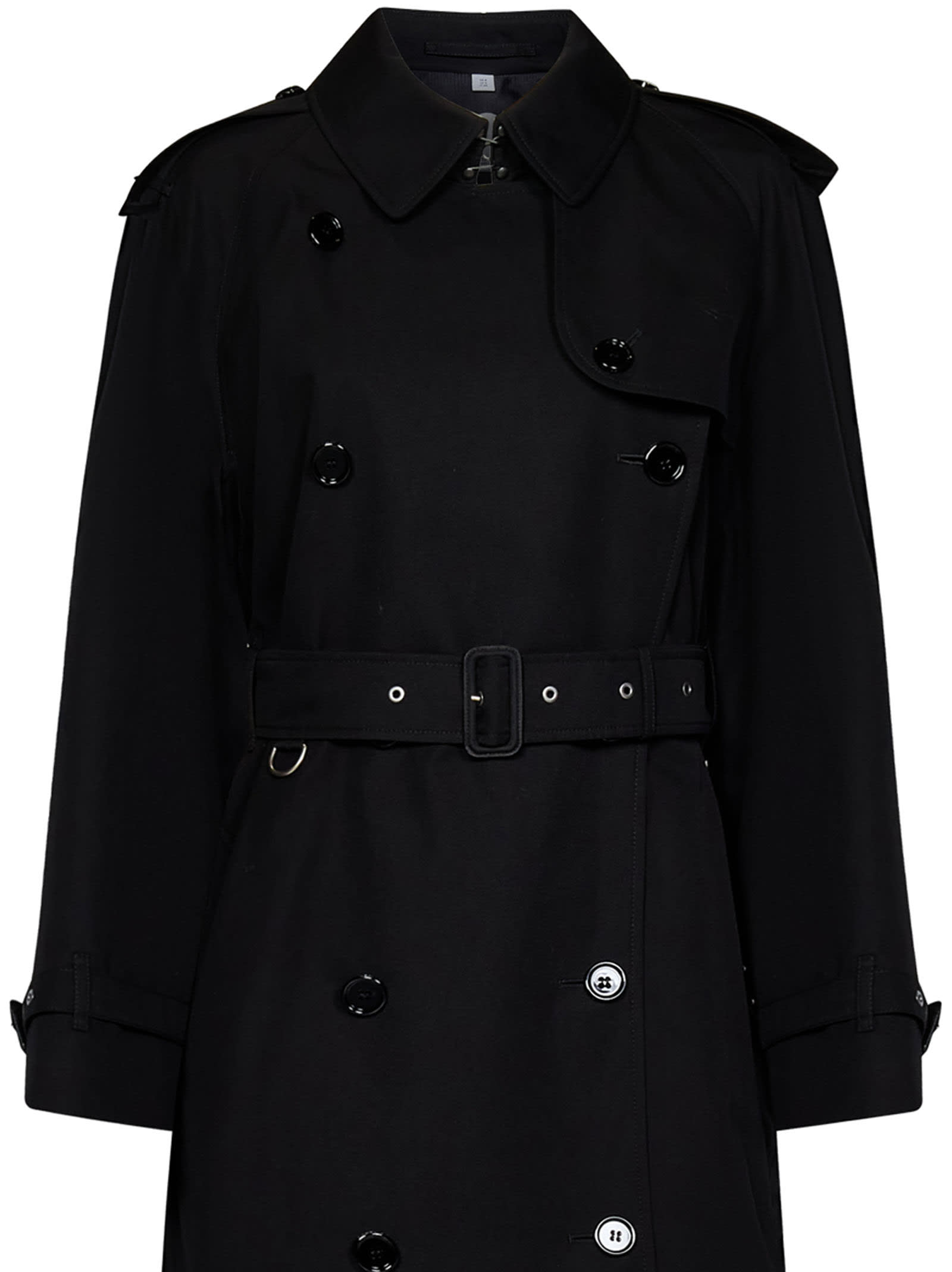 Shop Burberry Trench Coat In Black