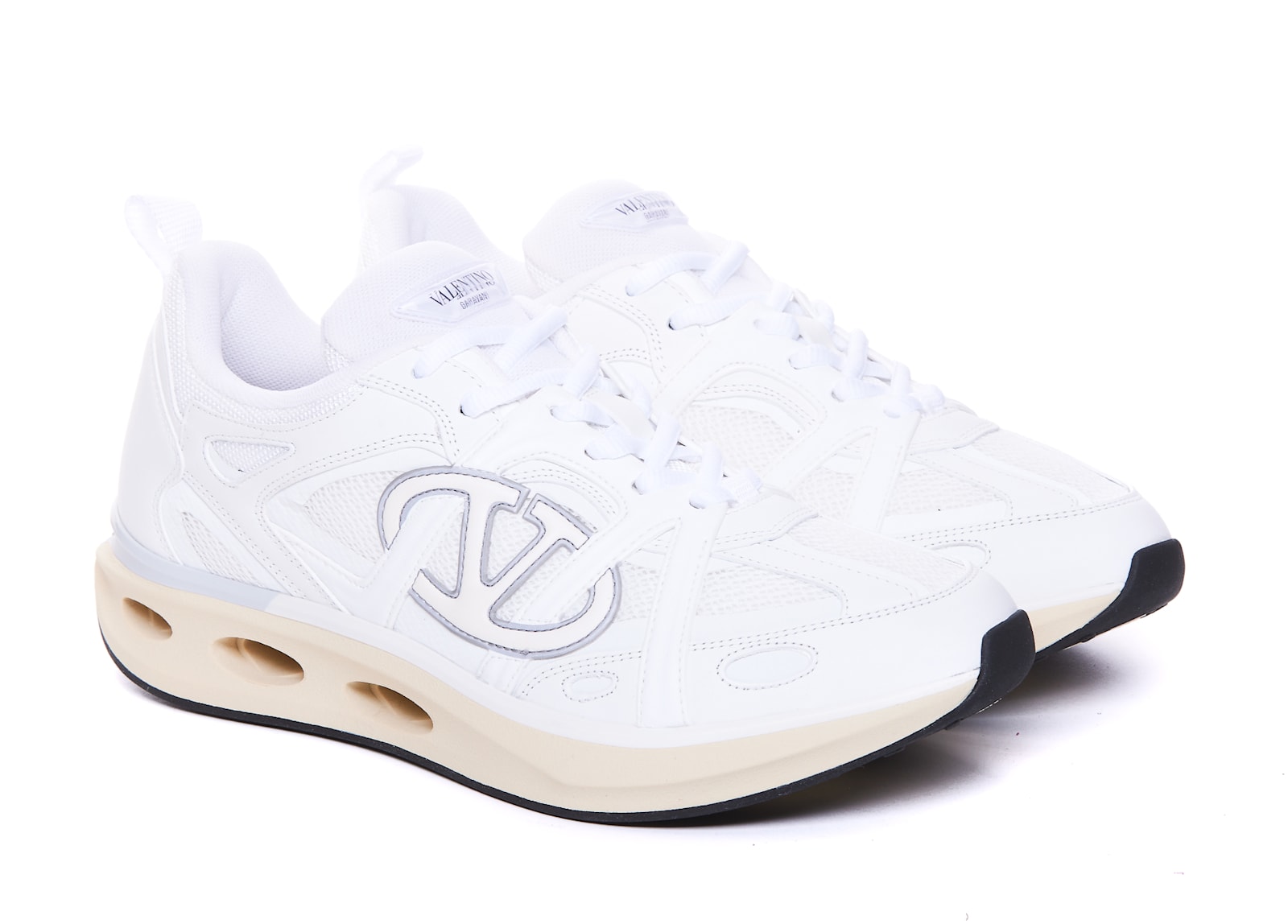 Shop Valentino Vlogo Easy Jog Sneakers In White