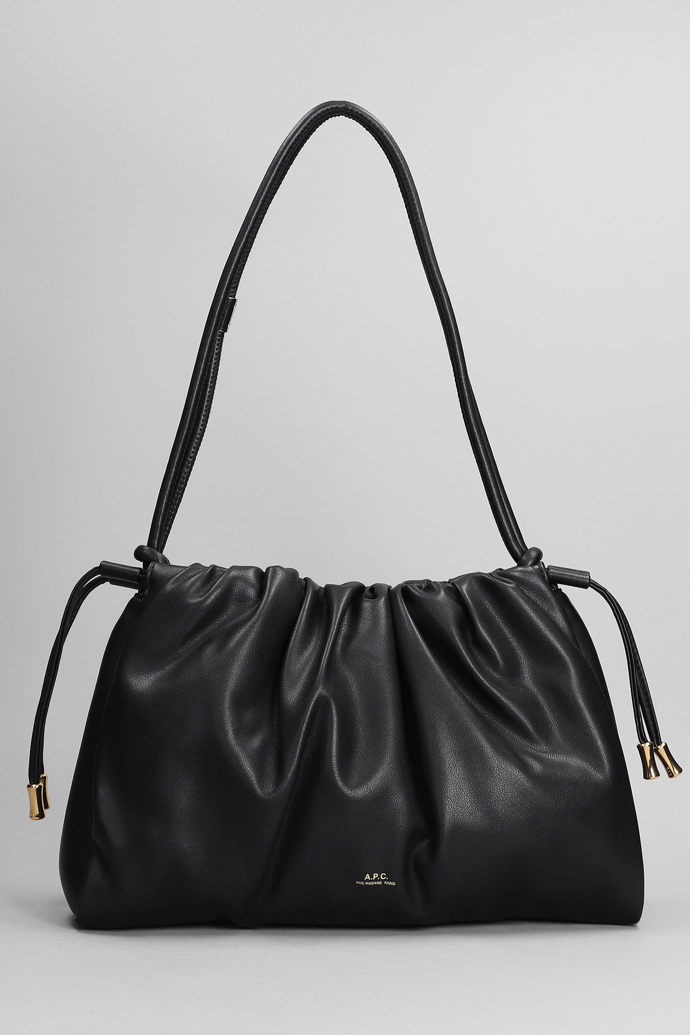Apc Ninon Shoulder Bag In Black Polyuretan In Black