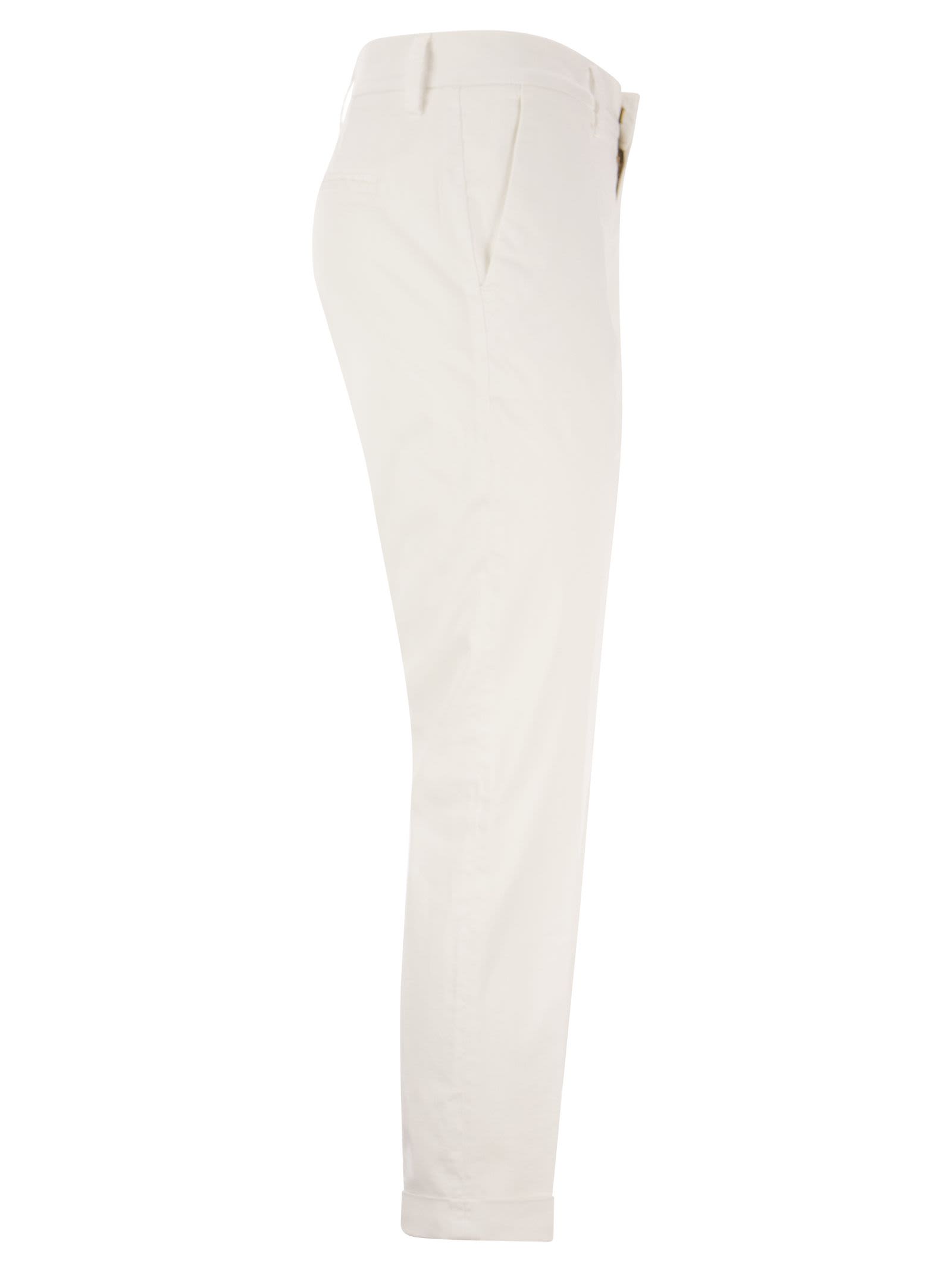 Shop Fay Chino Trousers In White