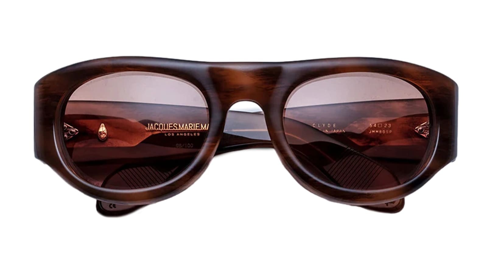 Shop Jacques Marie Mage Clyde - Oak Sunglasses In Tortoise