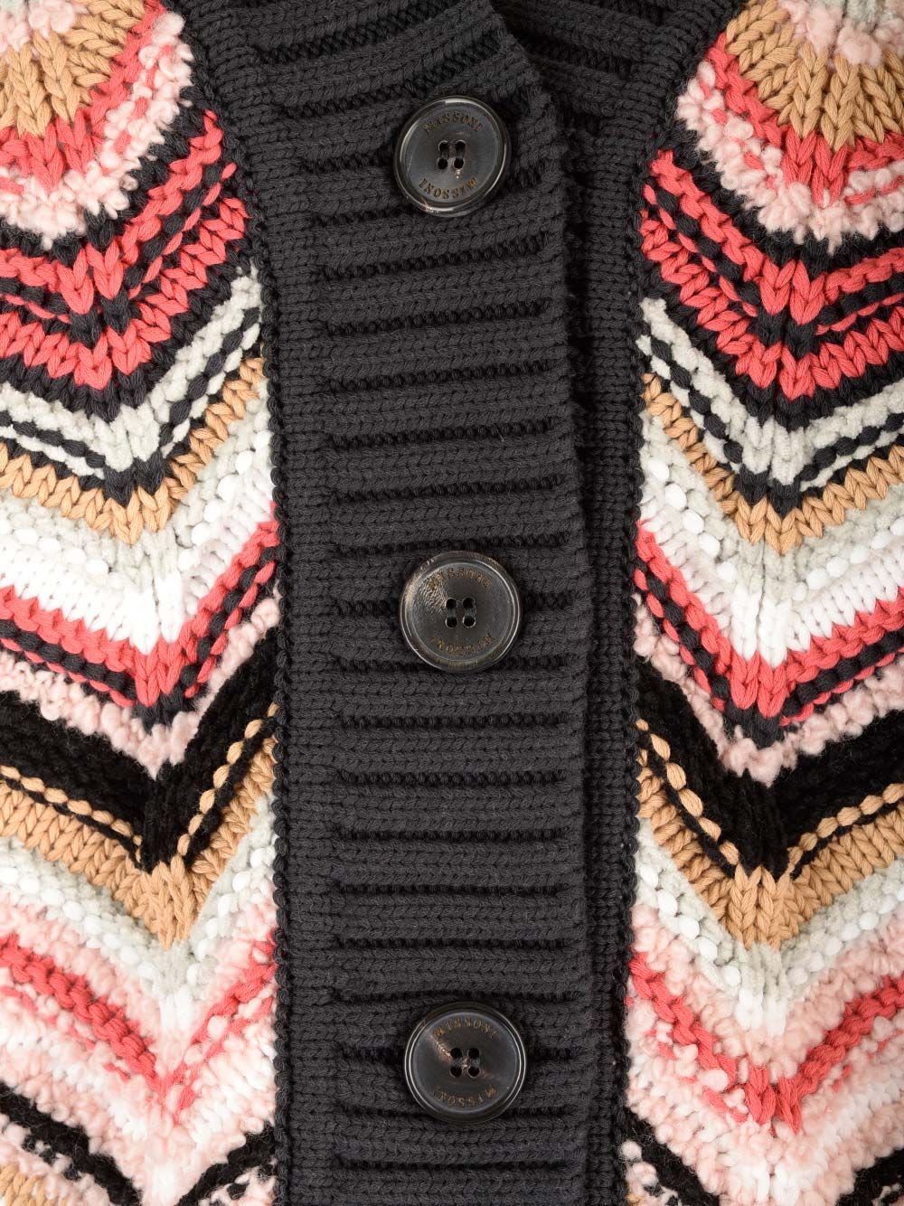 Shop Missoni Macro-zigzag Cardigan In Multicolor