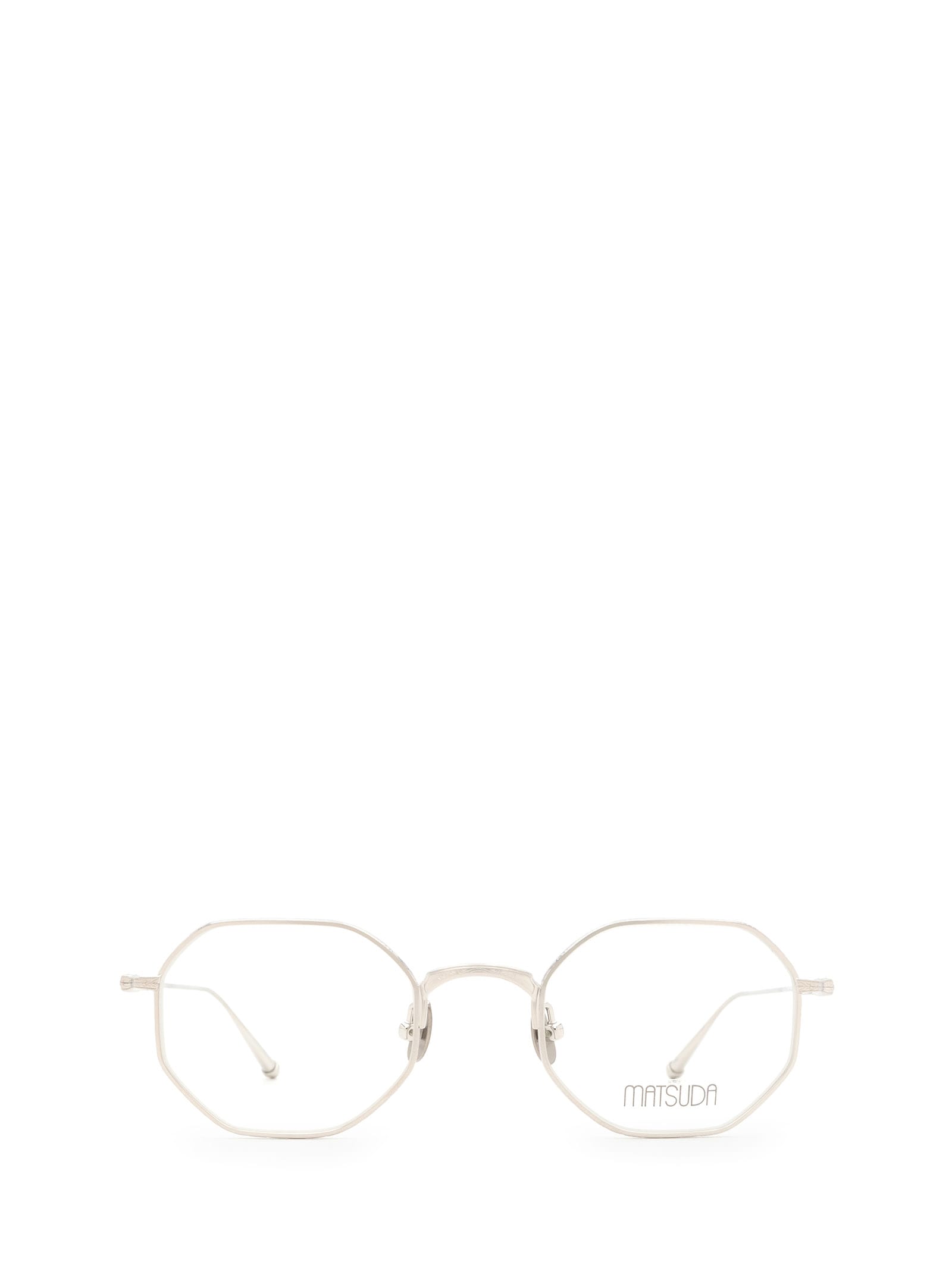 MATSUDA M3086 OPT BRUSHED SILVER GLASSES,M3086 OPT BS