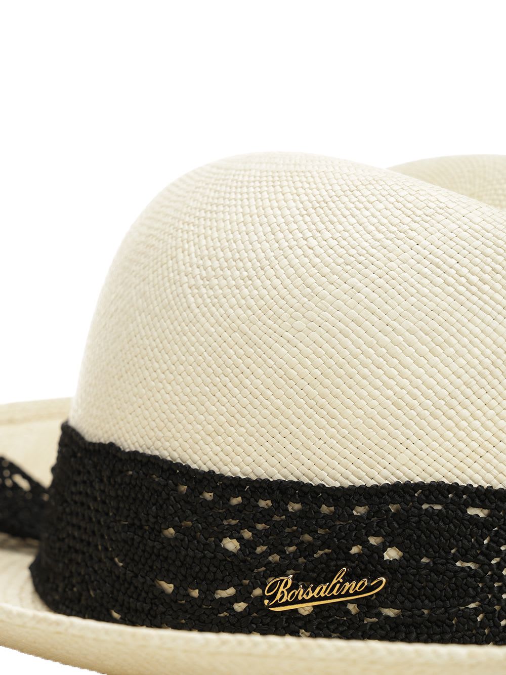 Borsalino Lace Trim Sun Hat In Beige