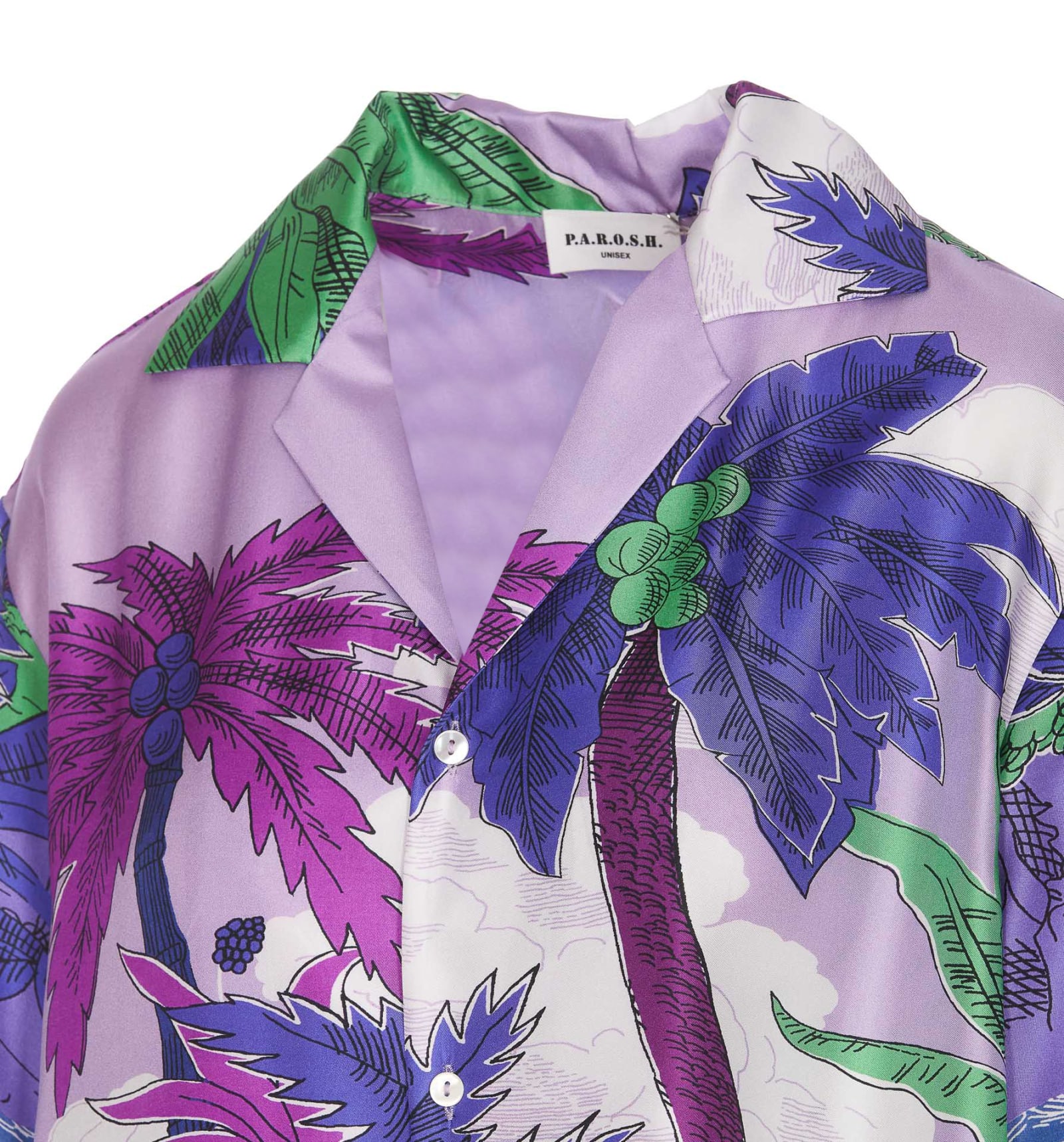 Shop P.a.r.o.s.h Sepalm Shirt In Purple