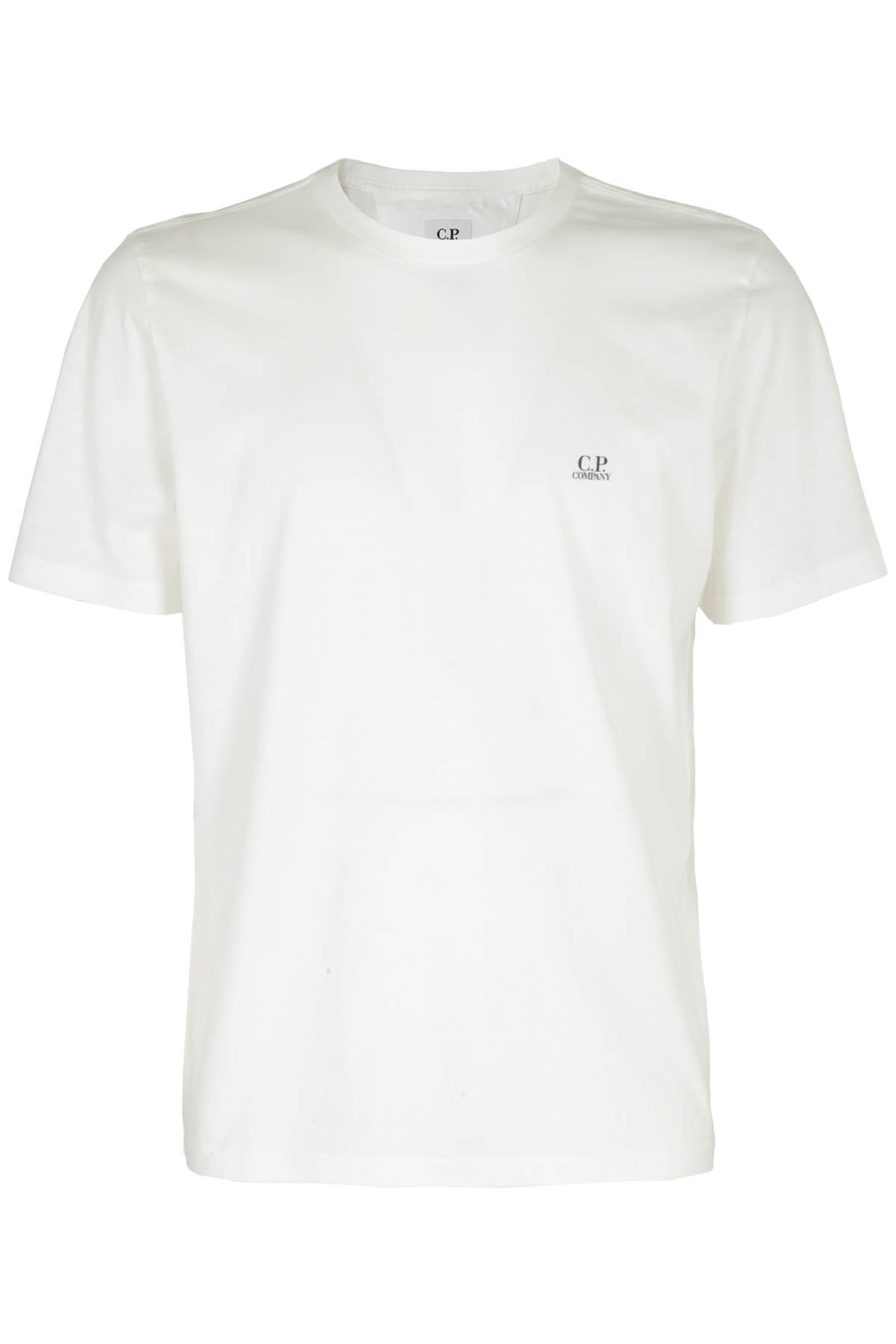 Shop C.p. Company Jersey Logo In Off White