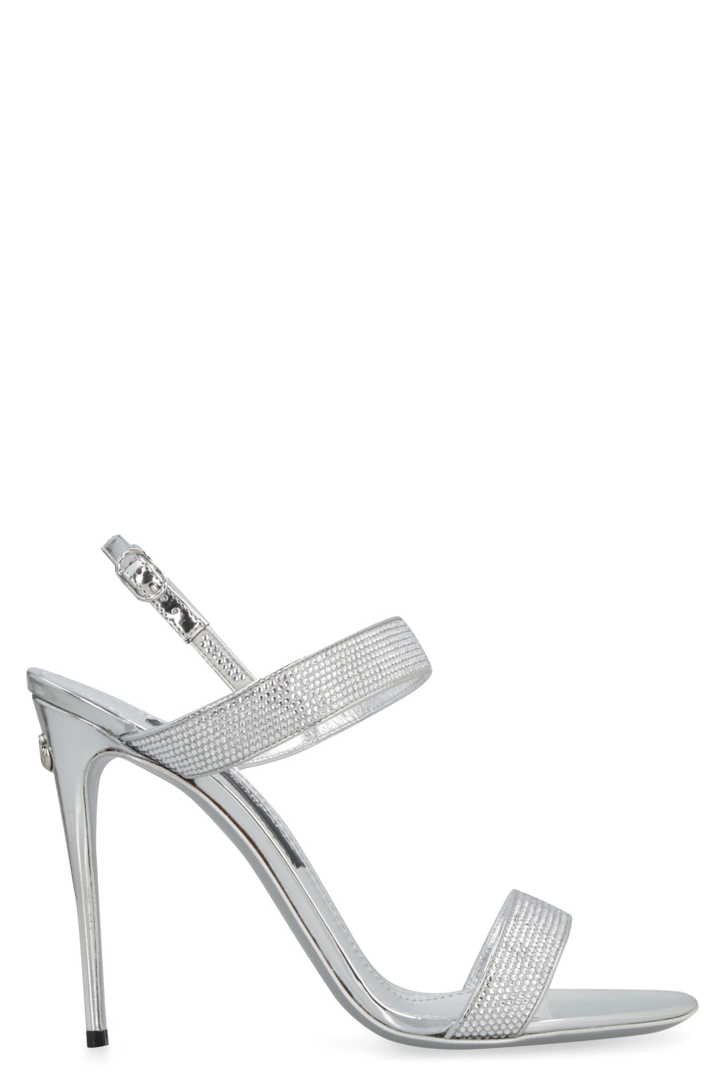 Dolce & Gabbana Kim Dolce&gabbana - Keira Metallic Leather Sandals In White