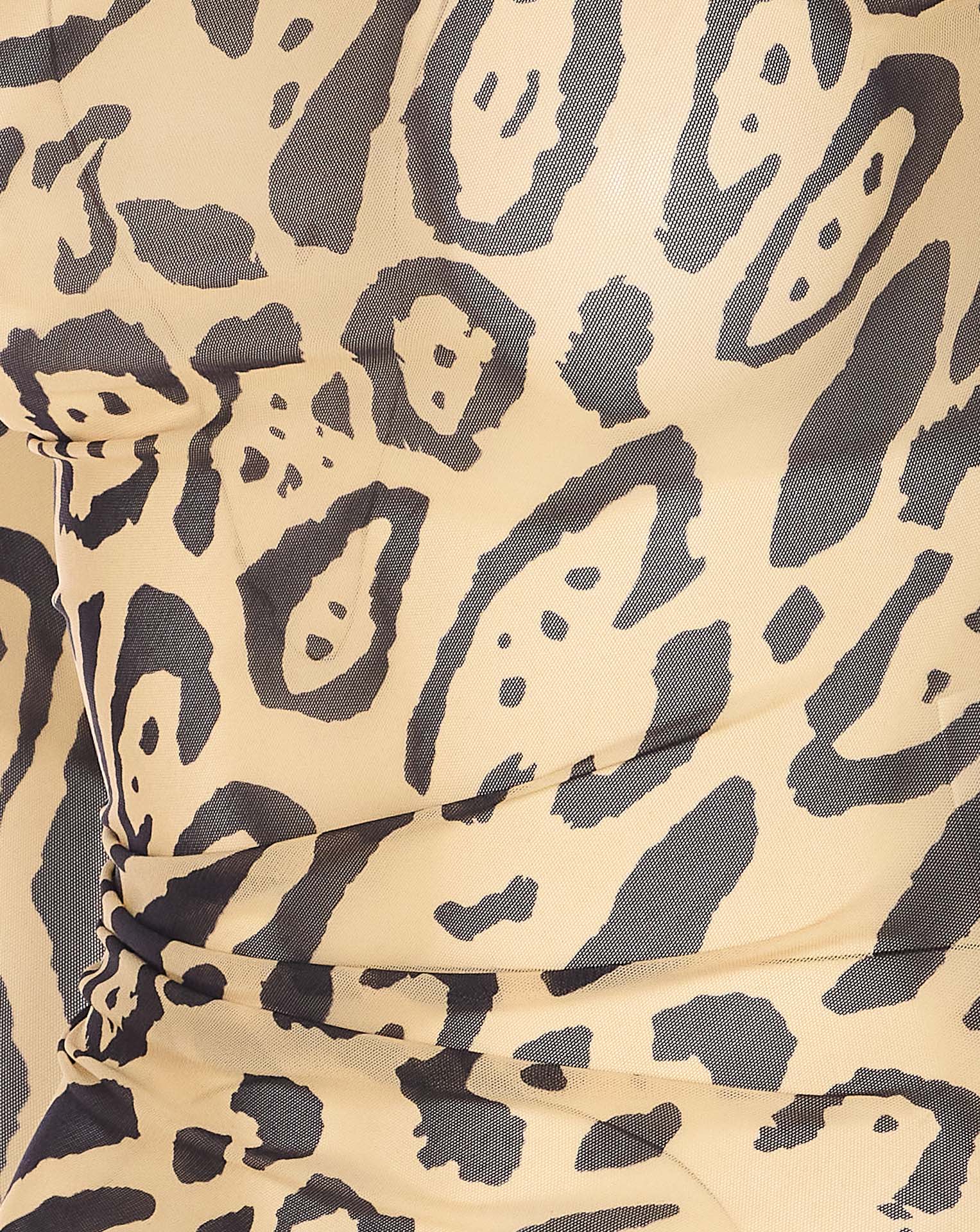 Sportmax Animalier Print Sheer Long Sleeve Top
