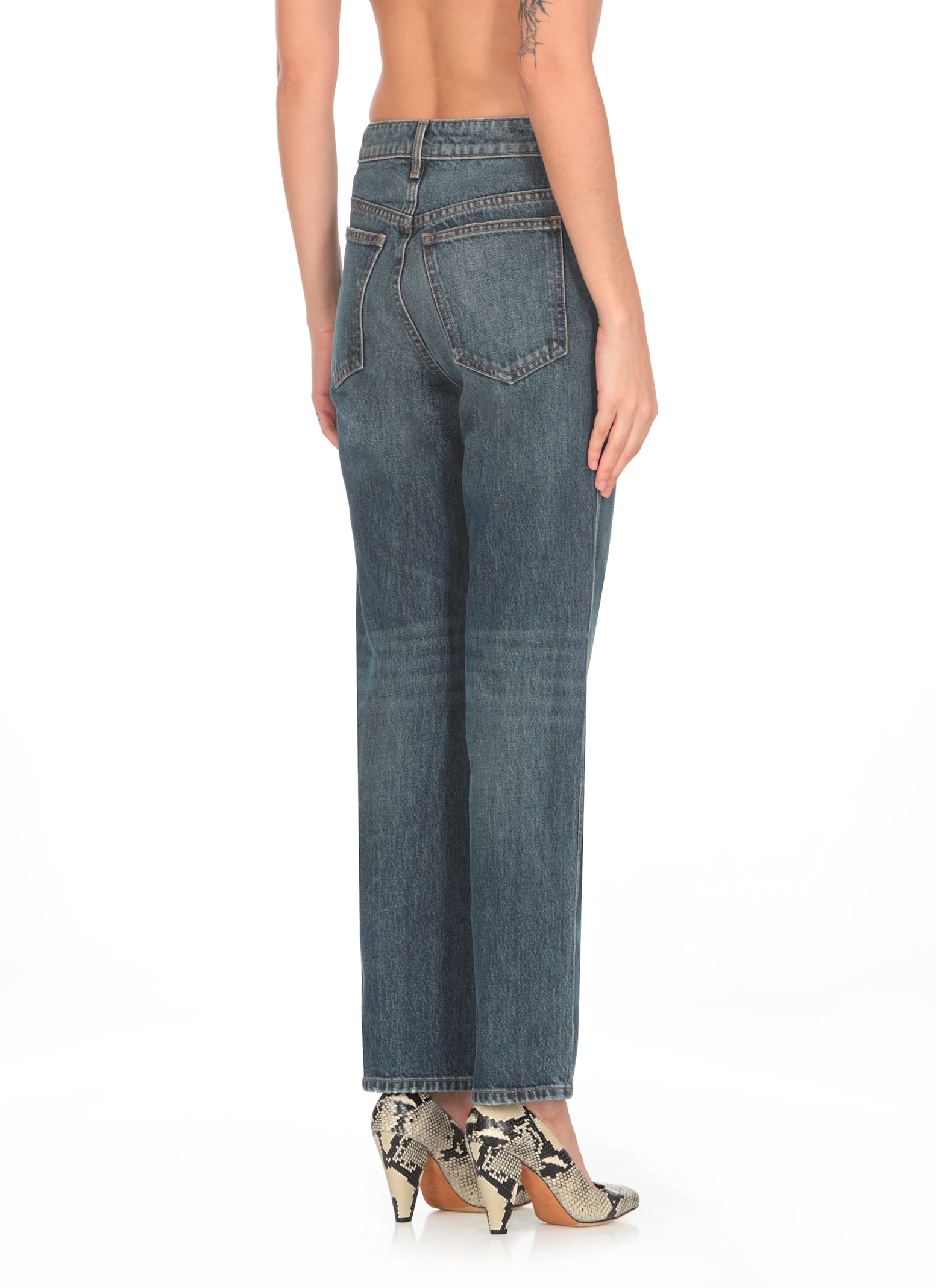 Shop Khaite Abigail Jeans In Blue