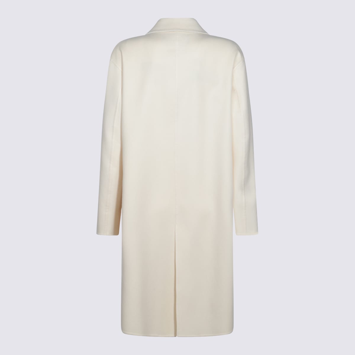 Fabiana Filippi White Wool Coat In Yellow