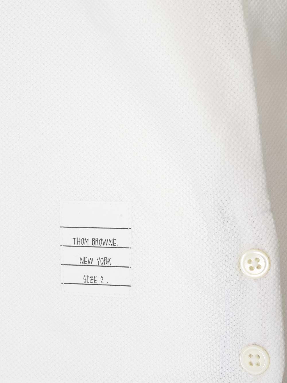 Shop Thom Browne Piqué T-shirt In White