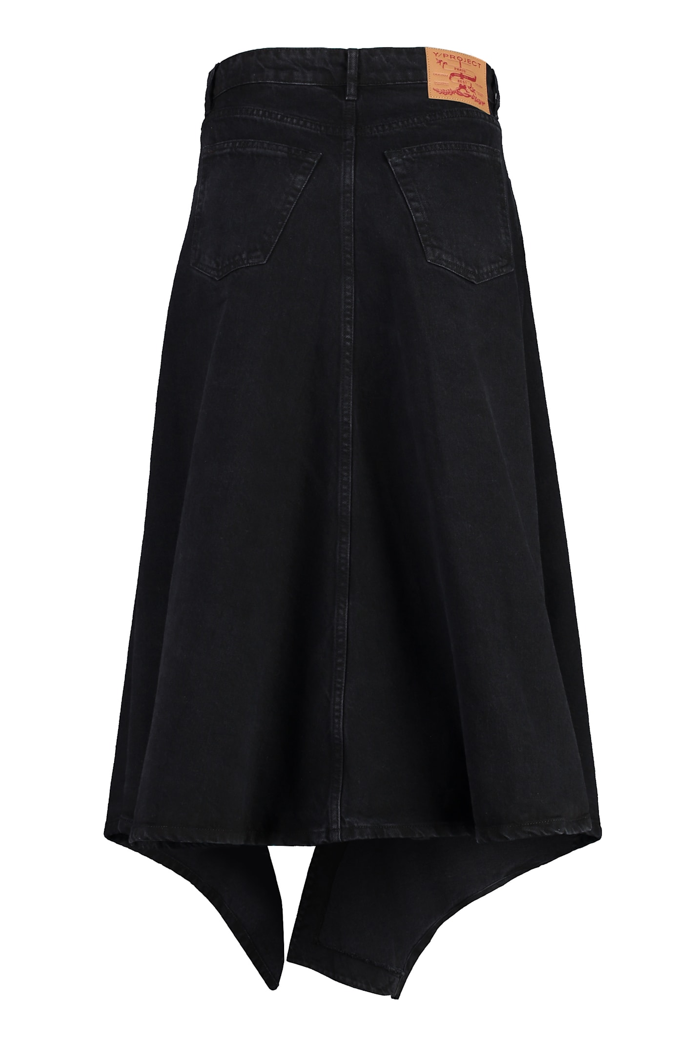 Shop Y/project Denim Skirt In Black